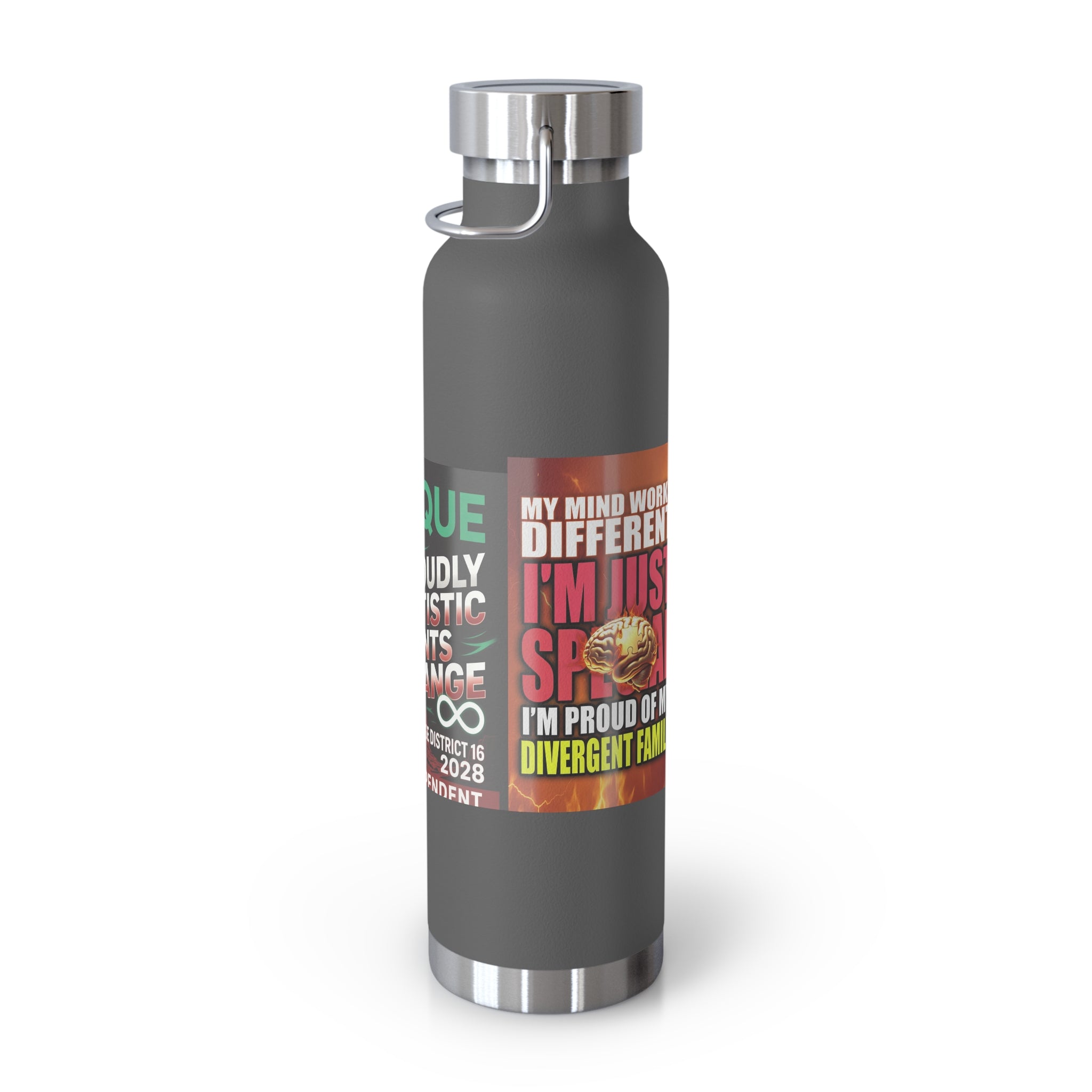 Autism Awareness 22oz Insulated Bottle — Rainbow Multi-Color Collection