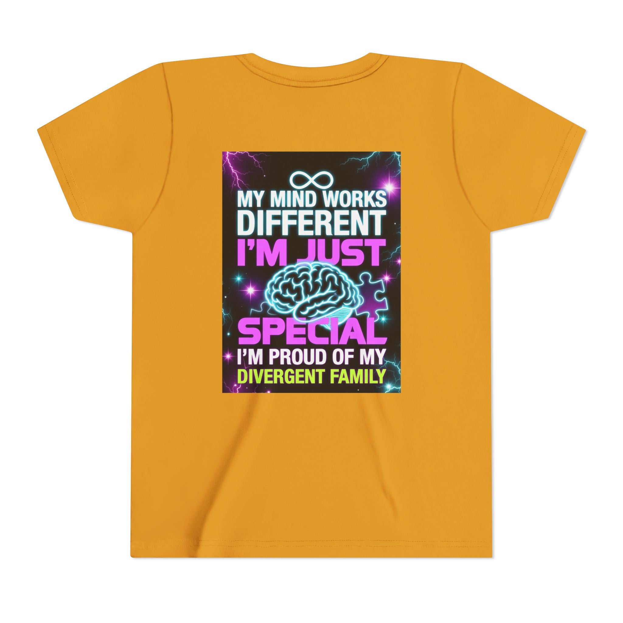 Youth Tee - "My Mind Works Different I'm Just Special" Divergent Family Pride
