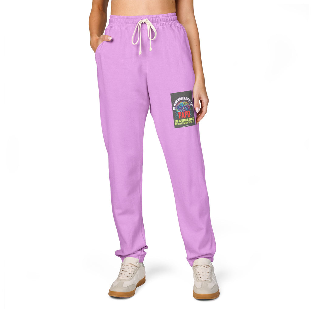 Sweatpants — Patchwork Floral 'Good Vibes' Fleece Joggers