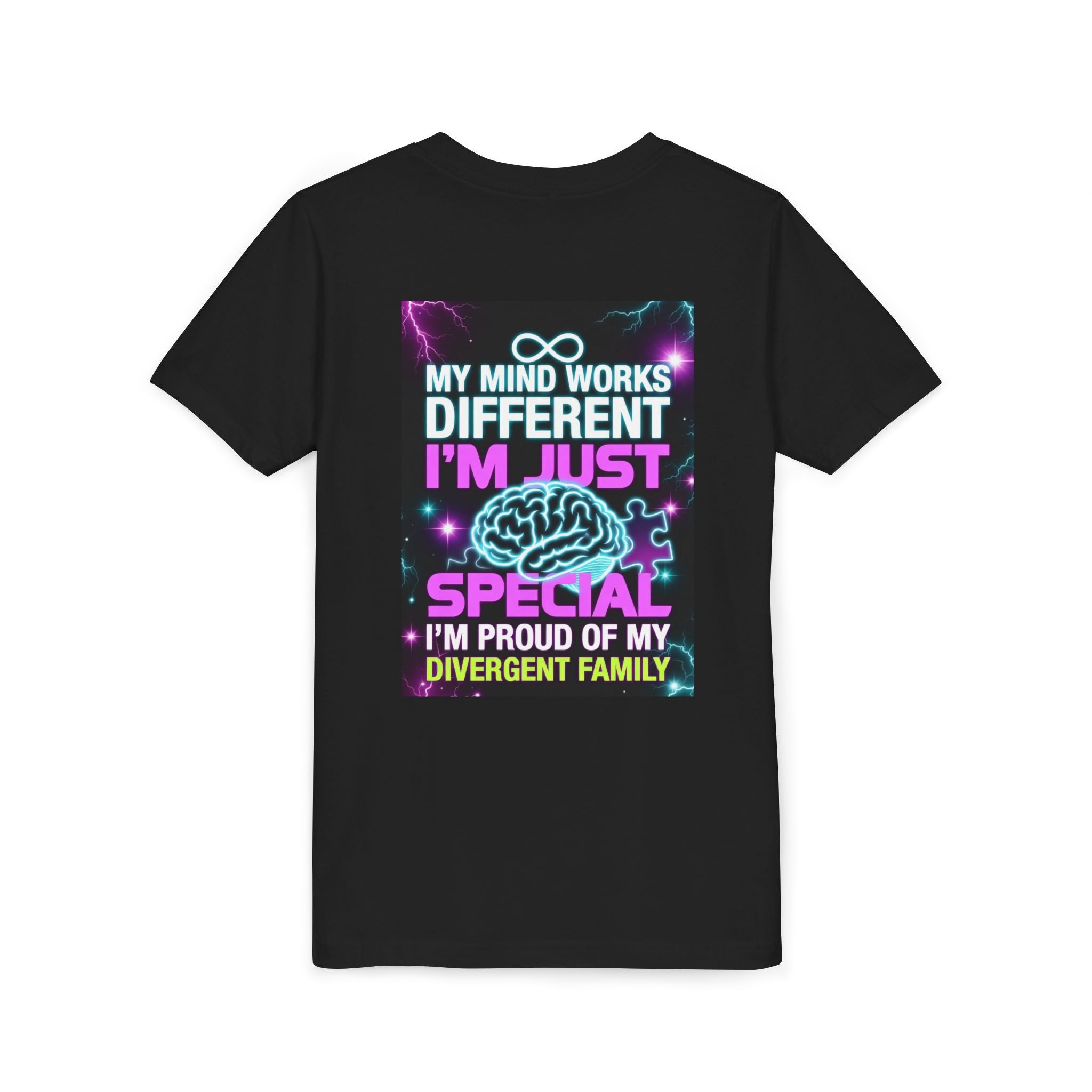 Youth Tee - "My Mind Works Different I'm Just Special" Divergent Family Pride