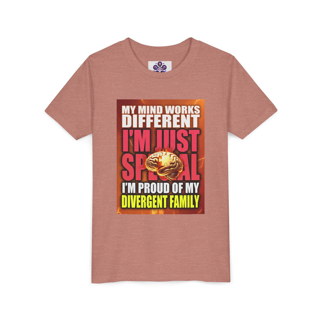 Youth Tee - "My Mind Works Different I'm Just Special" Divergent Family Pride