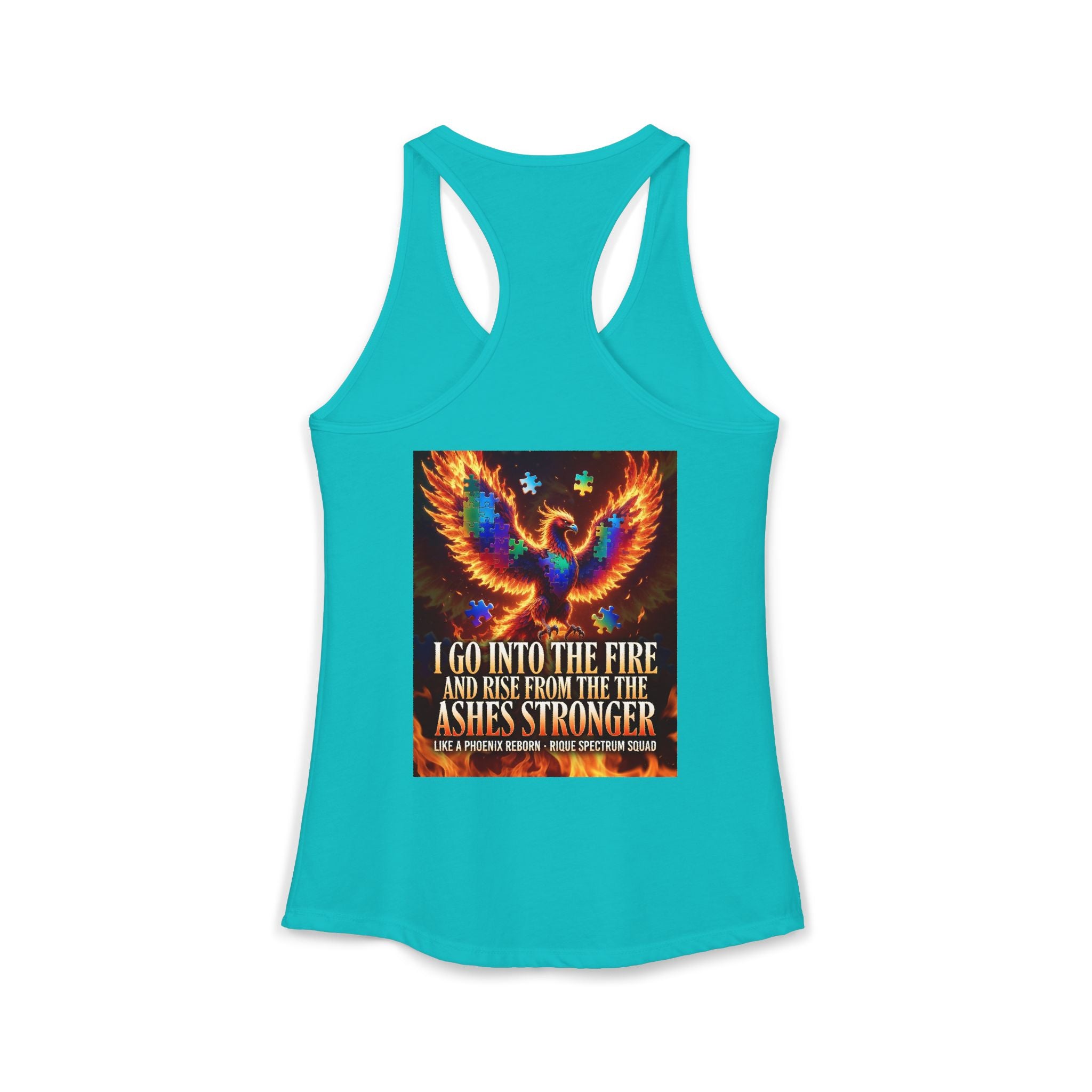 Spectrum Squad Women's Racerback Tank — Autism Pride Slim Fit Edition