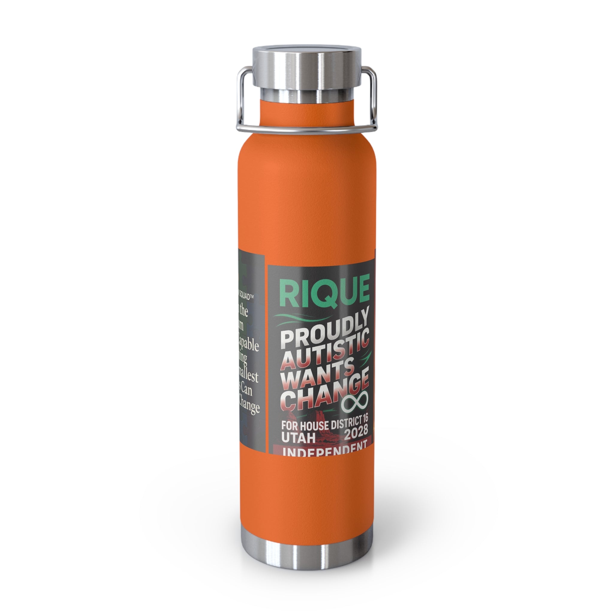 Autism Awareness 22oz Insulated Bottle — Rainbow Multi-Color Collection