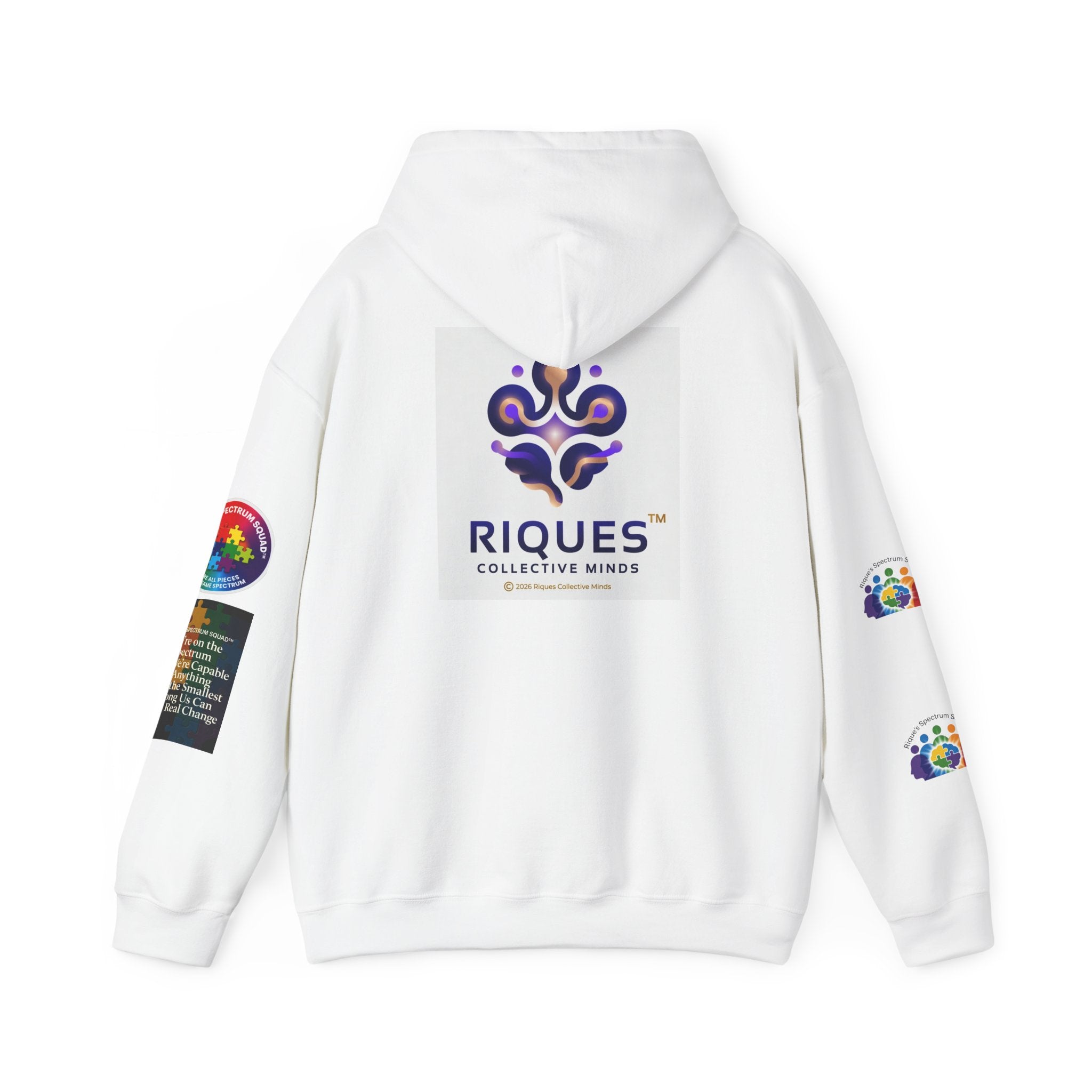 Spectrum Squad Hoodie — Riques Collective Minds Rainbow Logo Sweatshirt