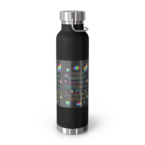 Autism Awareness 22oz Copper Vacuum Insulated Bottle – Puzzle Heart Design