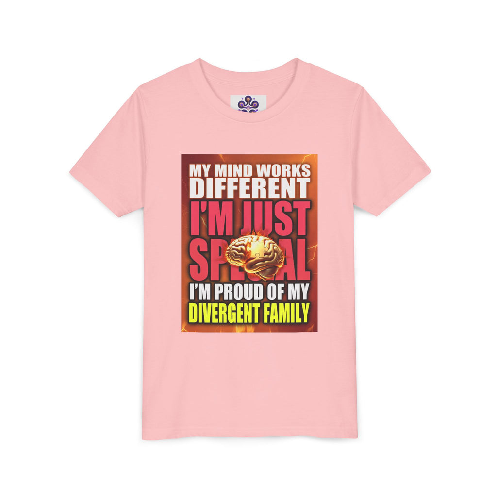 Youth Tee - "My Mind Works Different I'm Just Special" Divergent Family Pride
