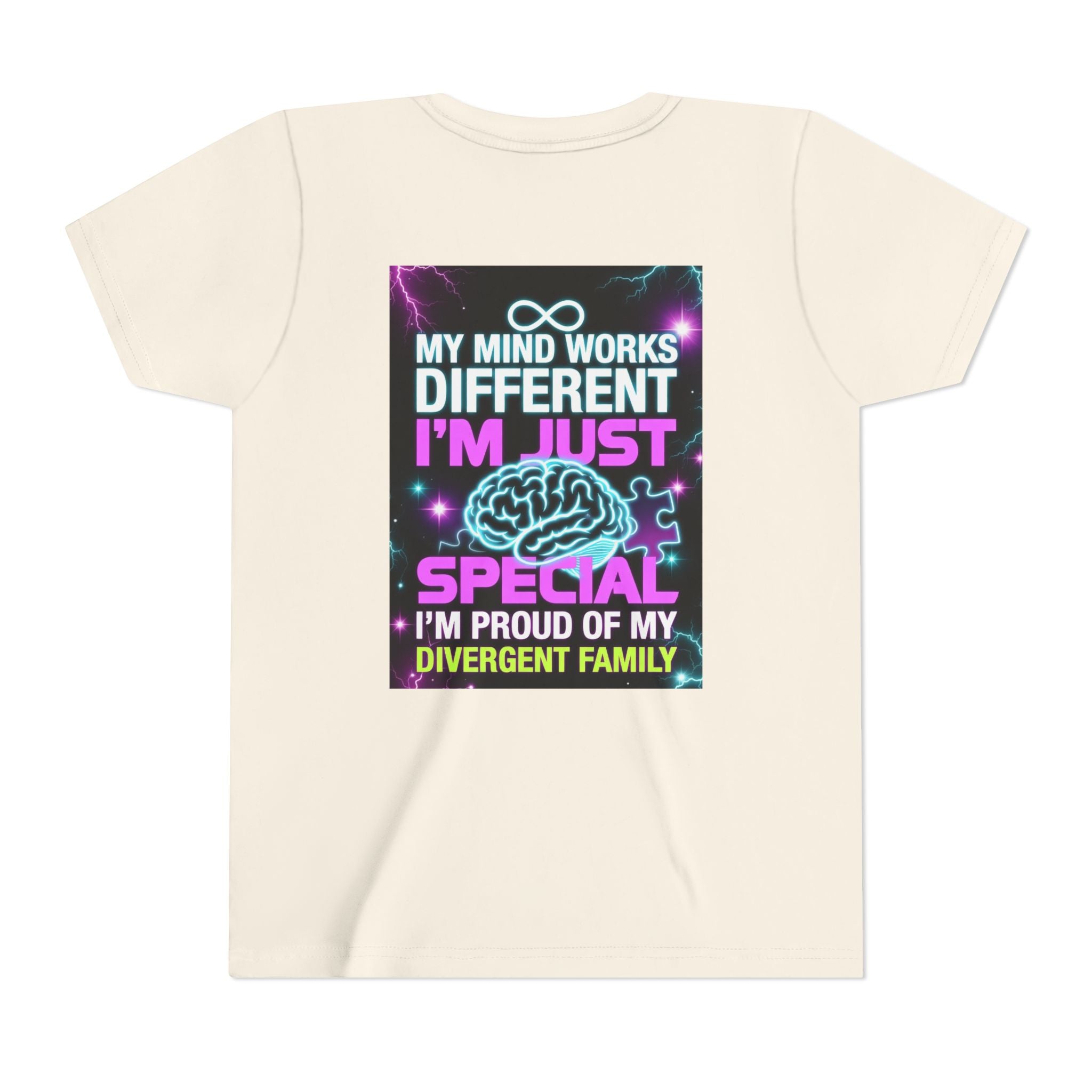 Youth Tee - "My Mind Works Different I'm Just Special" Divergent Family Pride