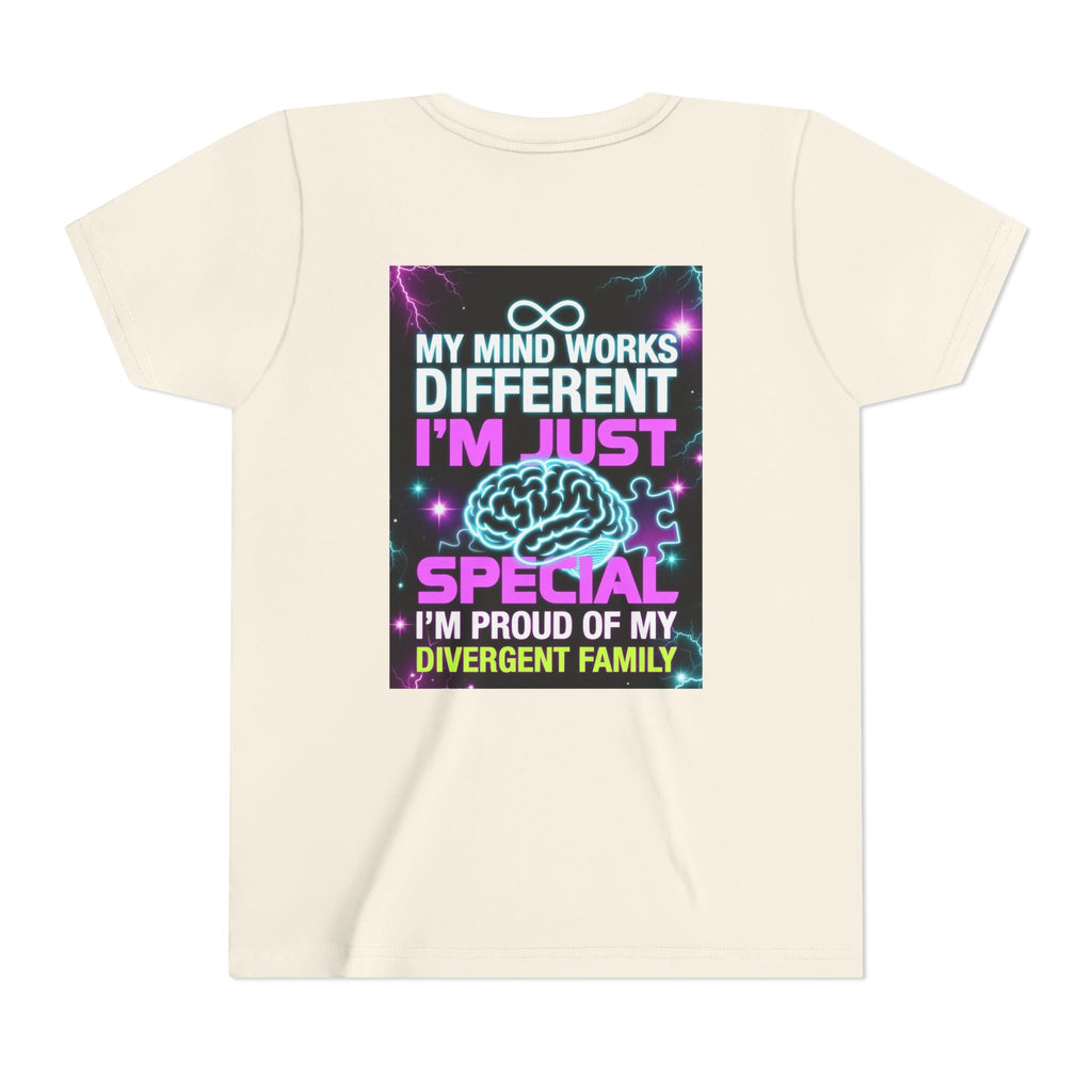 Youth Tee - "My Mind Works Different I'm Just Special" Divergent Family Pride