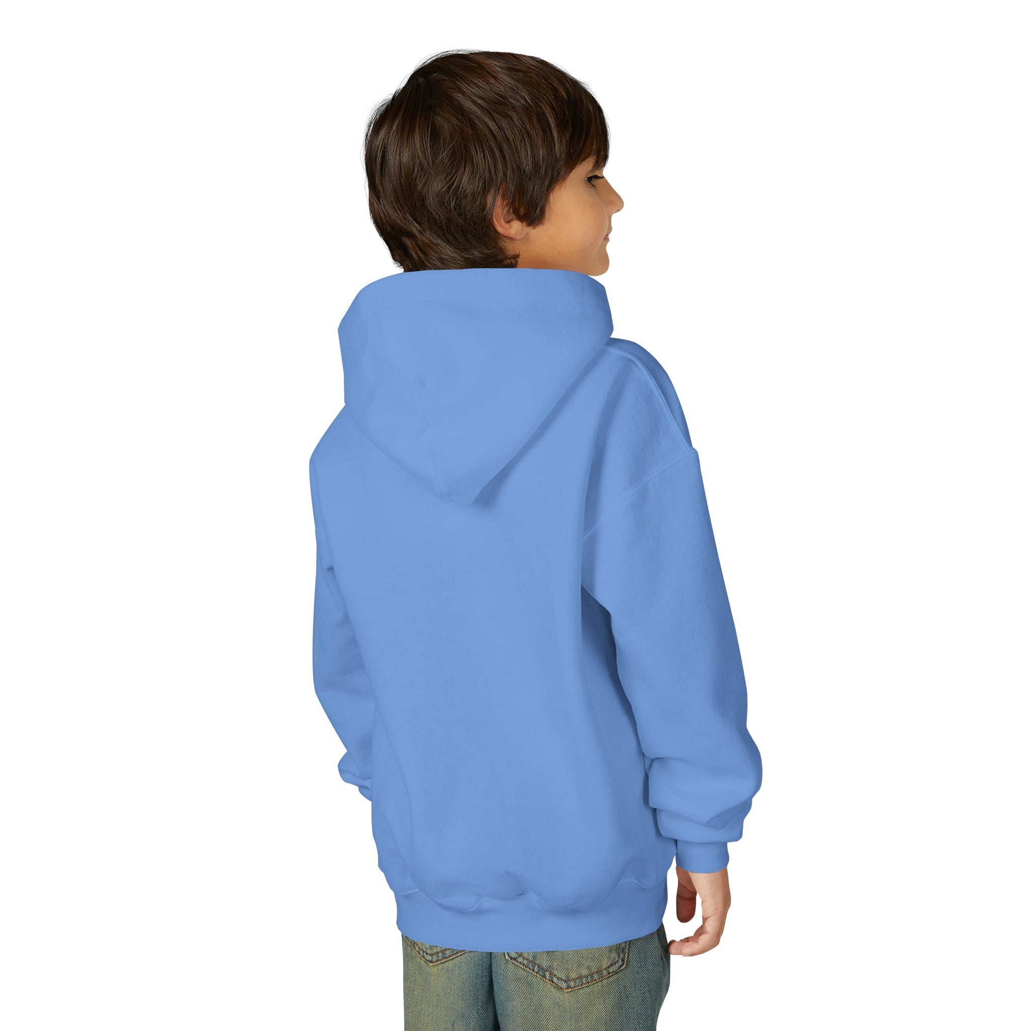 Youth Hoodie — 'Stay Wild, Be Brave' Heart Flame Graphic