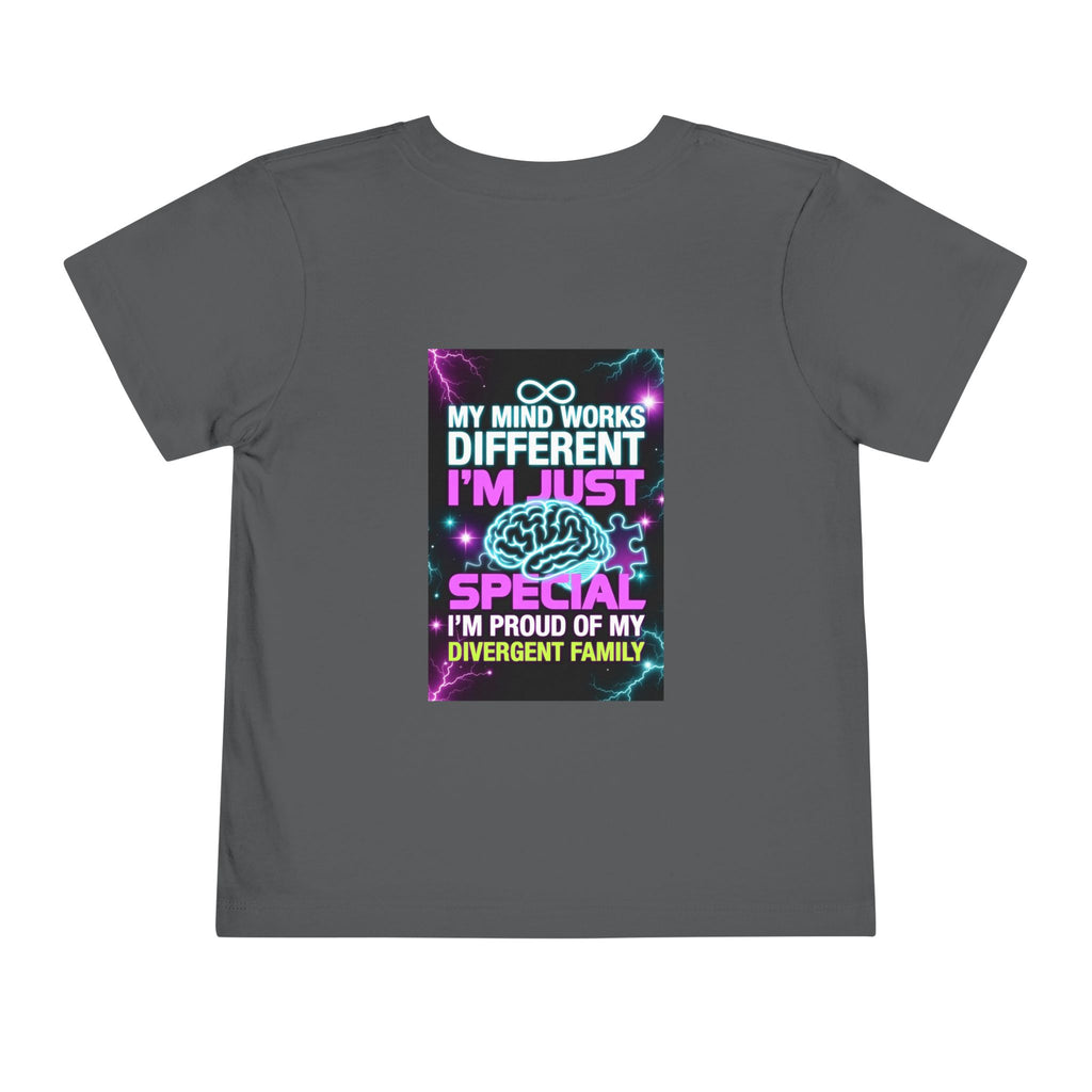 Toddler Tee — "My Mind Works Different, I’m Just Special" Autism Proud Kids Shirt