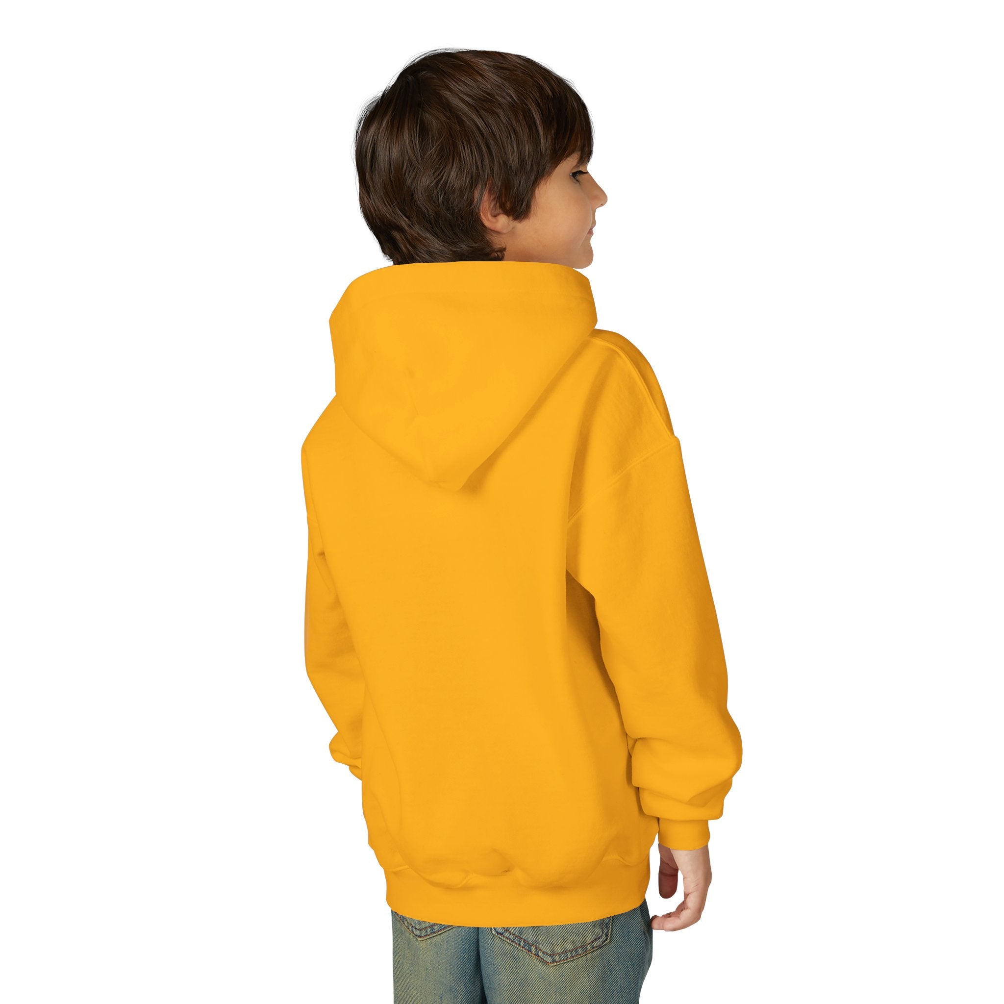 Youth Hoodie — 'Stay Wild, Be Brave' Heart Flame Graphic