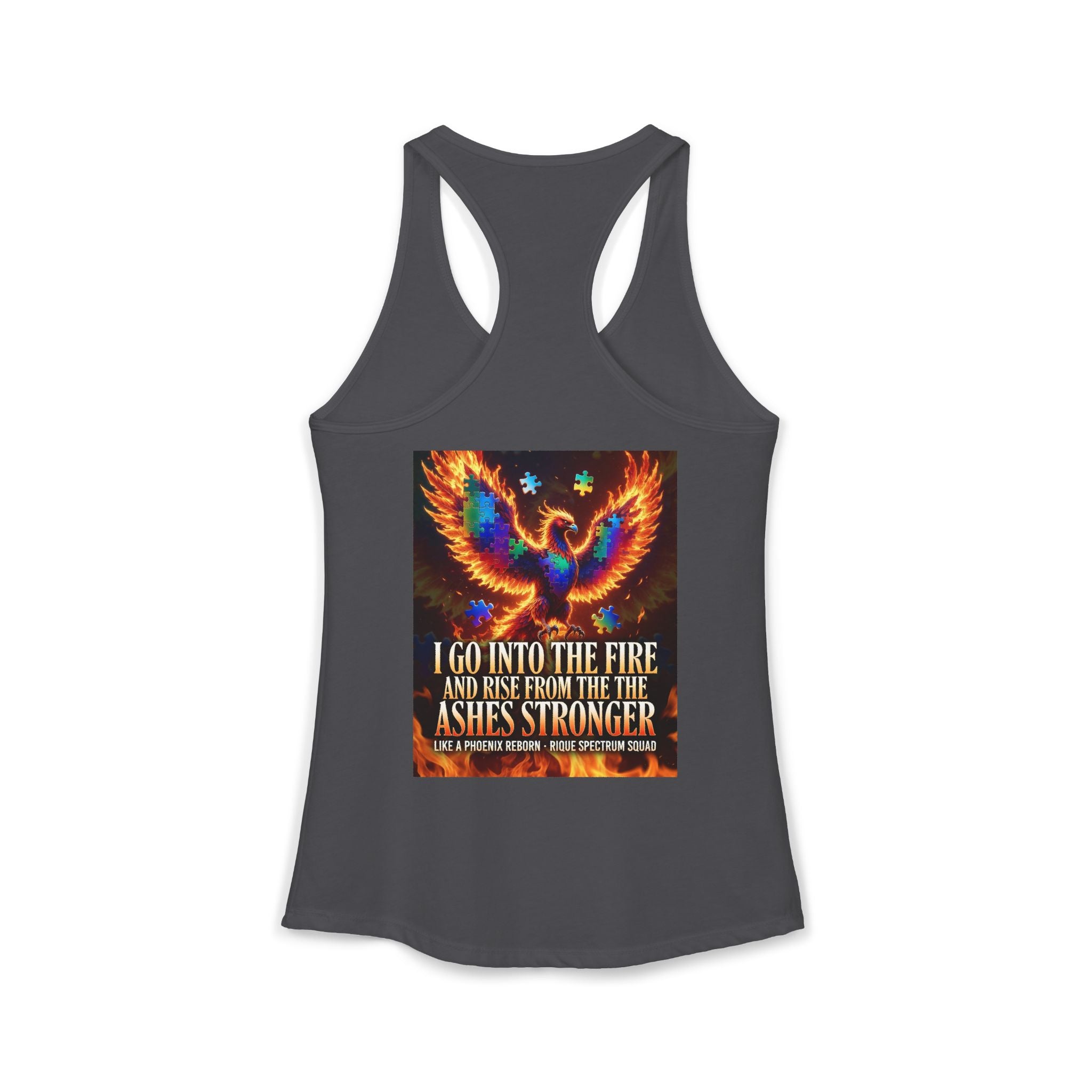 Spectrum Squad Women's Racerback Tank — Autism Pride Slim Fit Edition