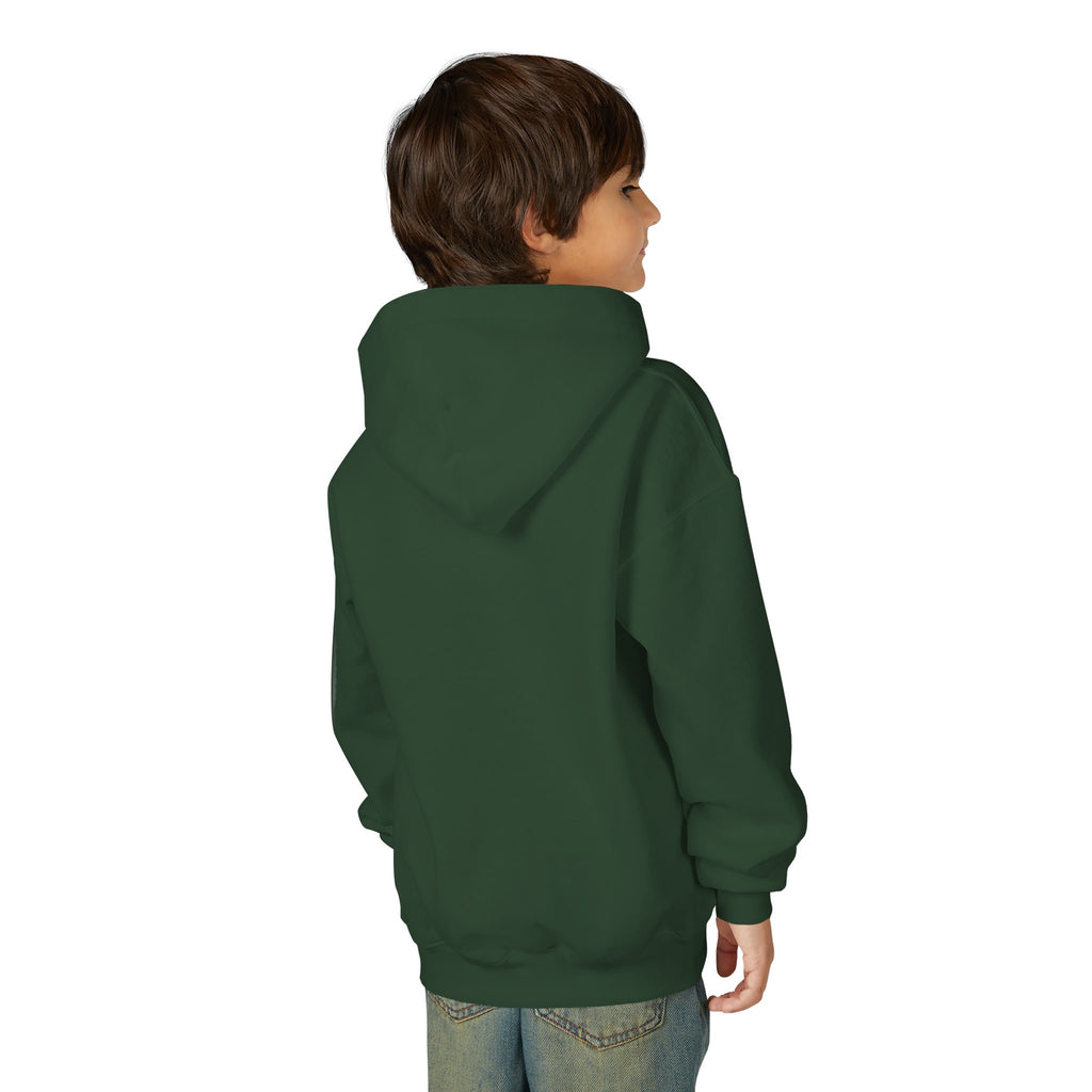 Youth Hoodie — 'Stay Wild, Be Brave' Heart Flame Graphic