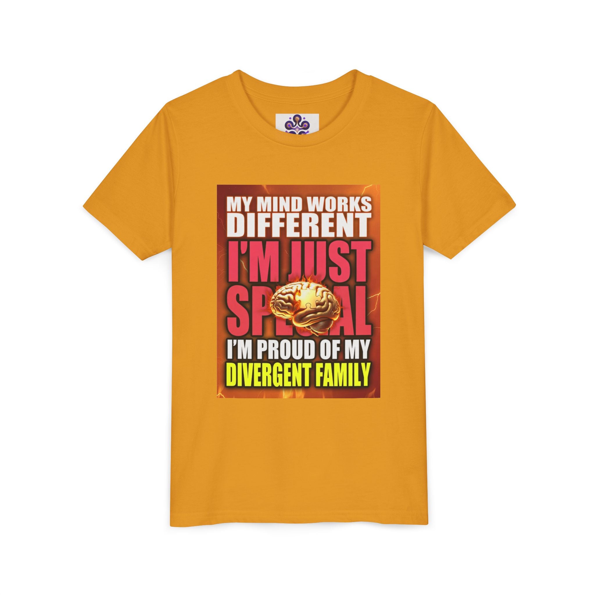 Youth Tee - "My Mind Works Different I'm Just Special" Divergent Family Pride