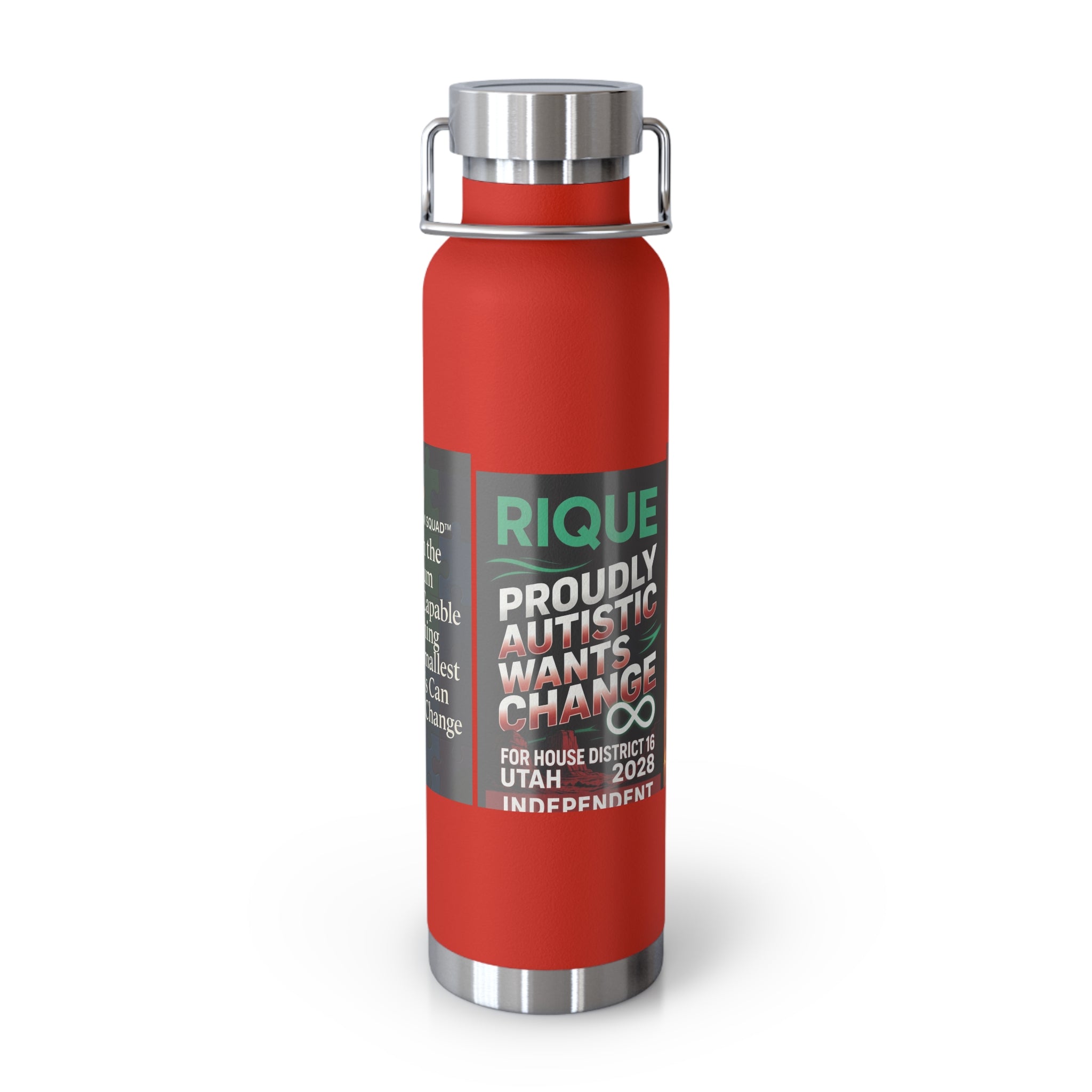 Autism Awareness 22oz Insulated Bottle — Rainbow Multi-Color Collection