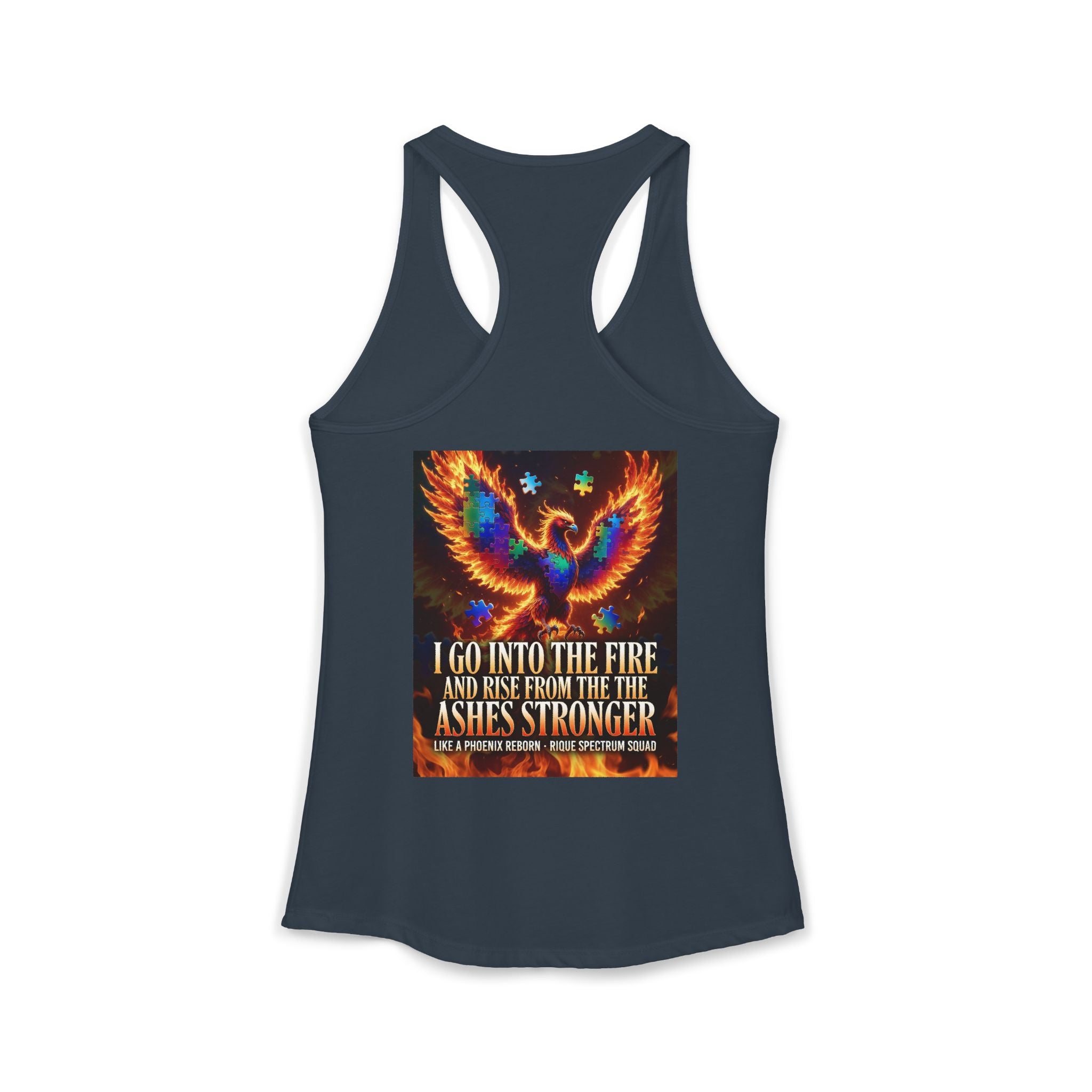 Spectrum Squad Women's Racerback Tank — Autism Pride Slim Fit Edition