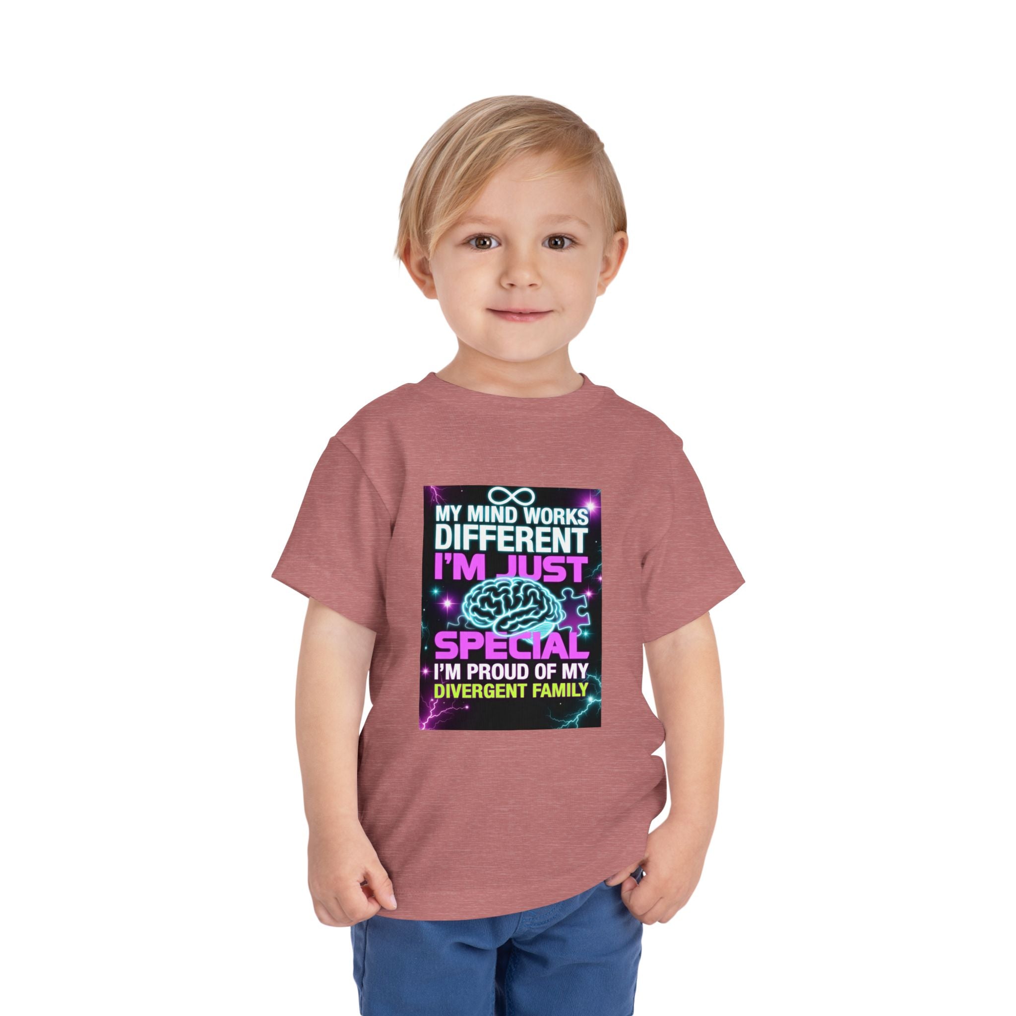 Toddler Tee — "My Mind Works Different I'm Just Special" Autism Pride Shirt