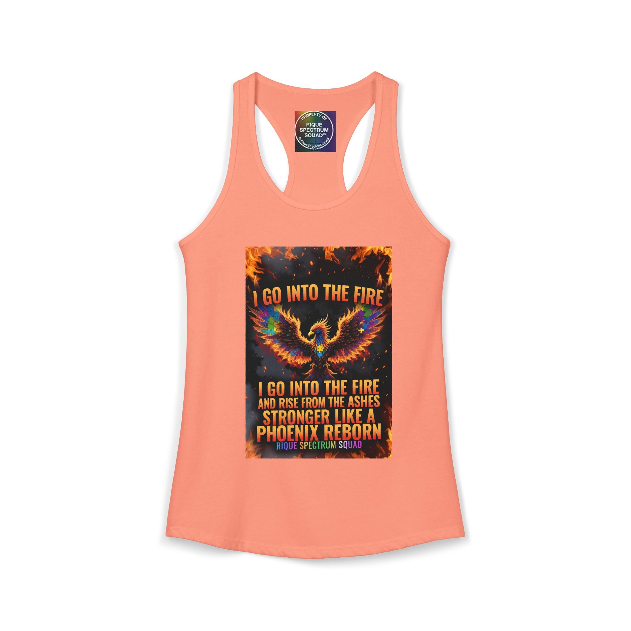 Spectrum Squad Women's Racerback Tank — Autism Pride Slim Fit Edition