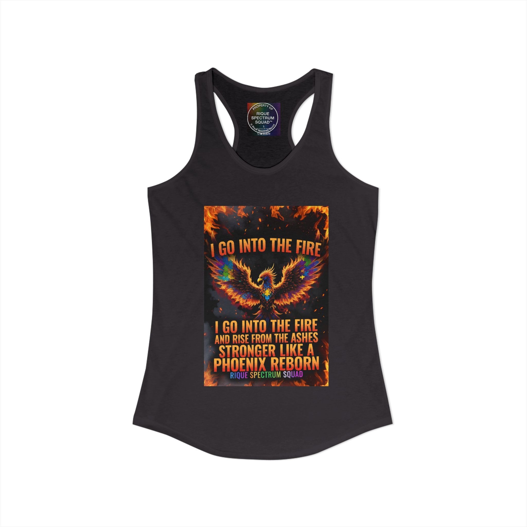 Spectrum Squad Women's Racerback Tank — Autism Pride Slim Fit Edition