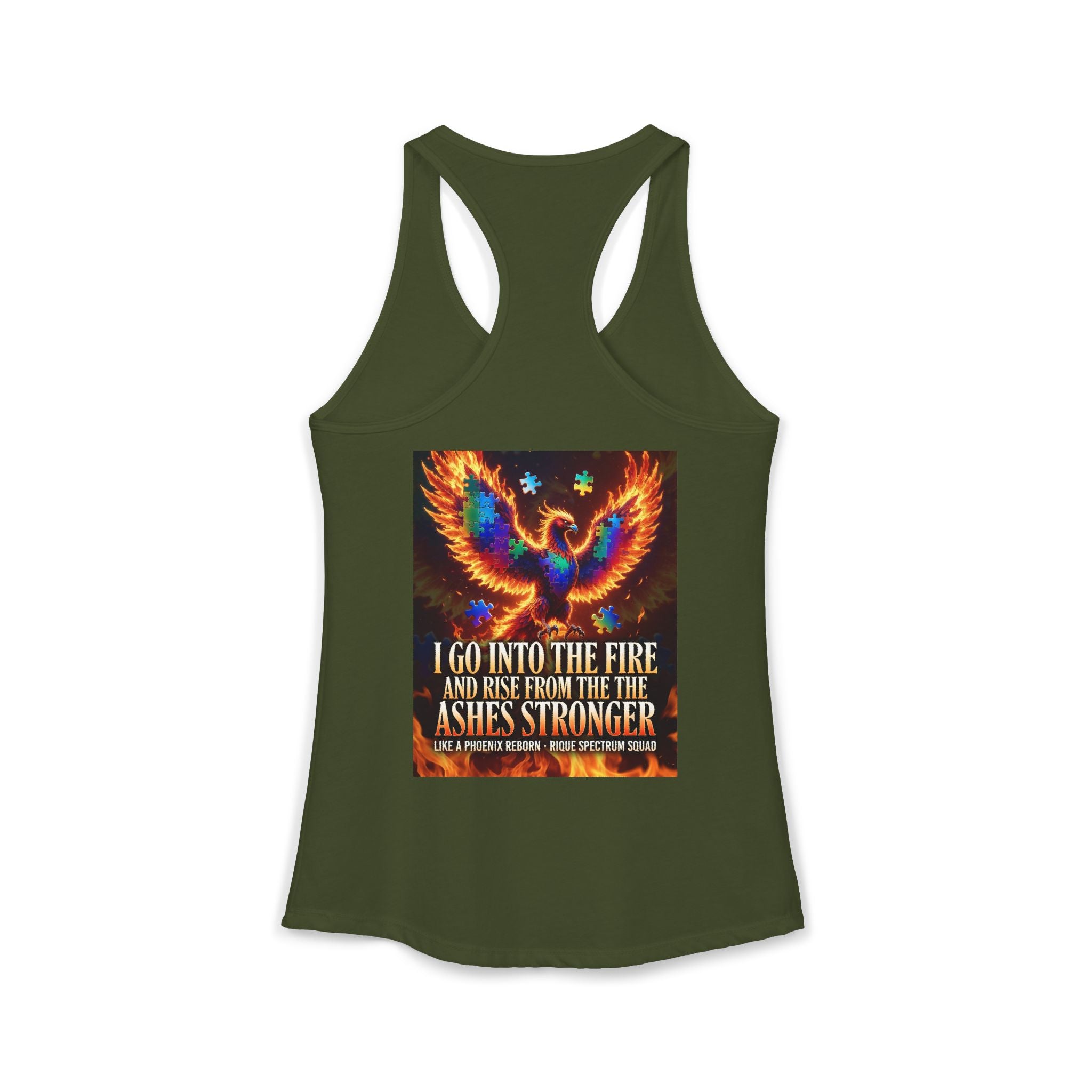 Spectrum Squad Women's Racerback Tank — Autism Pride Slim Fit Edition