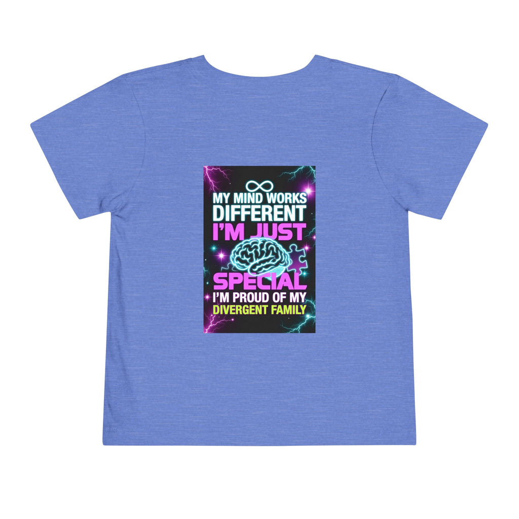 Toddler Tee — "My Mind Works Different, I’m Just Special" Autism Proud Kids Shirt