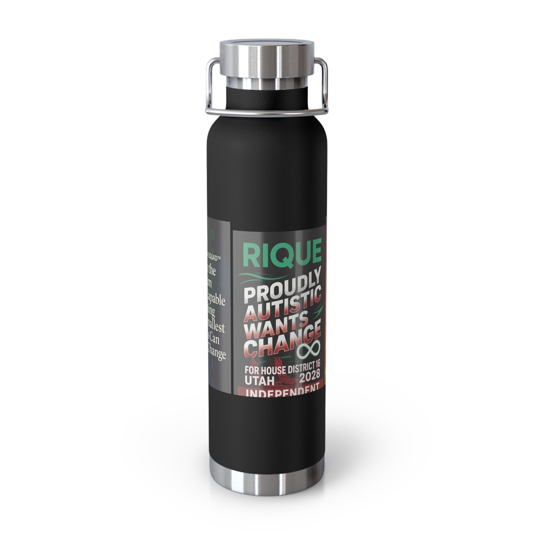 Autism Awareness 22oz Insulated Bottle — Rainbow Multi-Color Collection