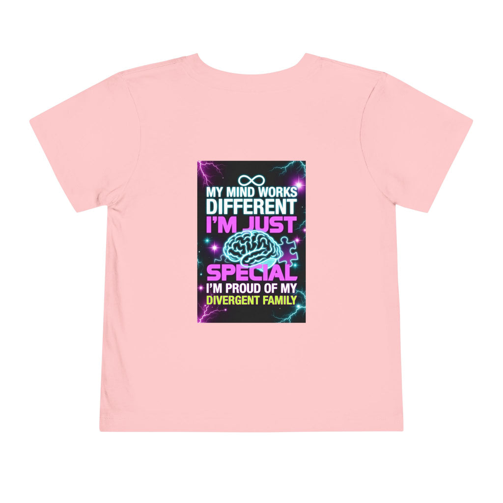 Toddler Tee — "My Mind Works Different, I’m Just Special" Autism Proud Kids Shirt