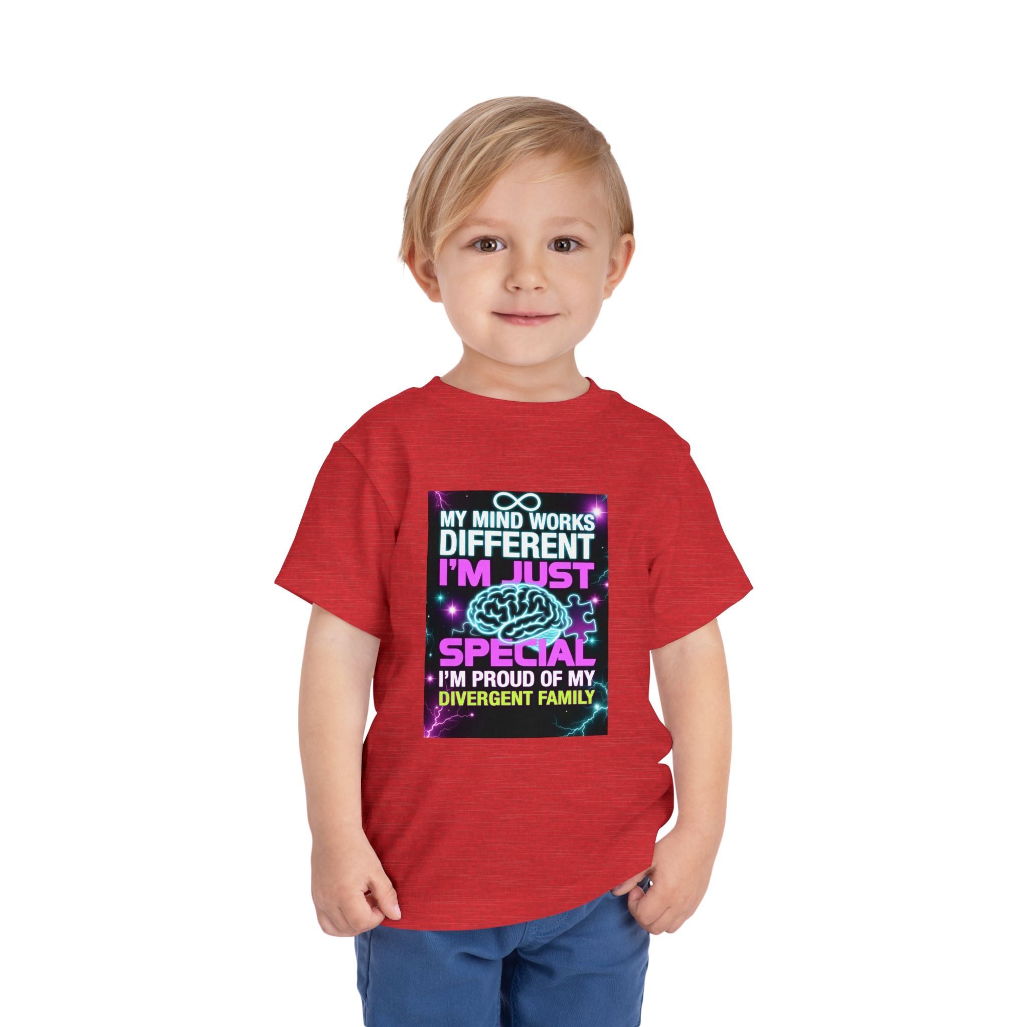 Toddler Tee — "My Mind Works Different I'm Just Special" Autism Pride Shirt