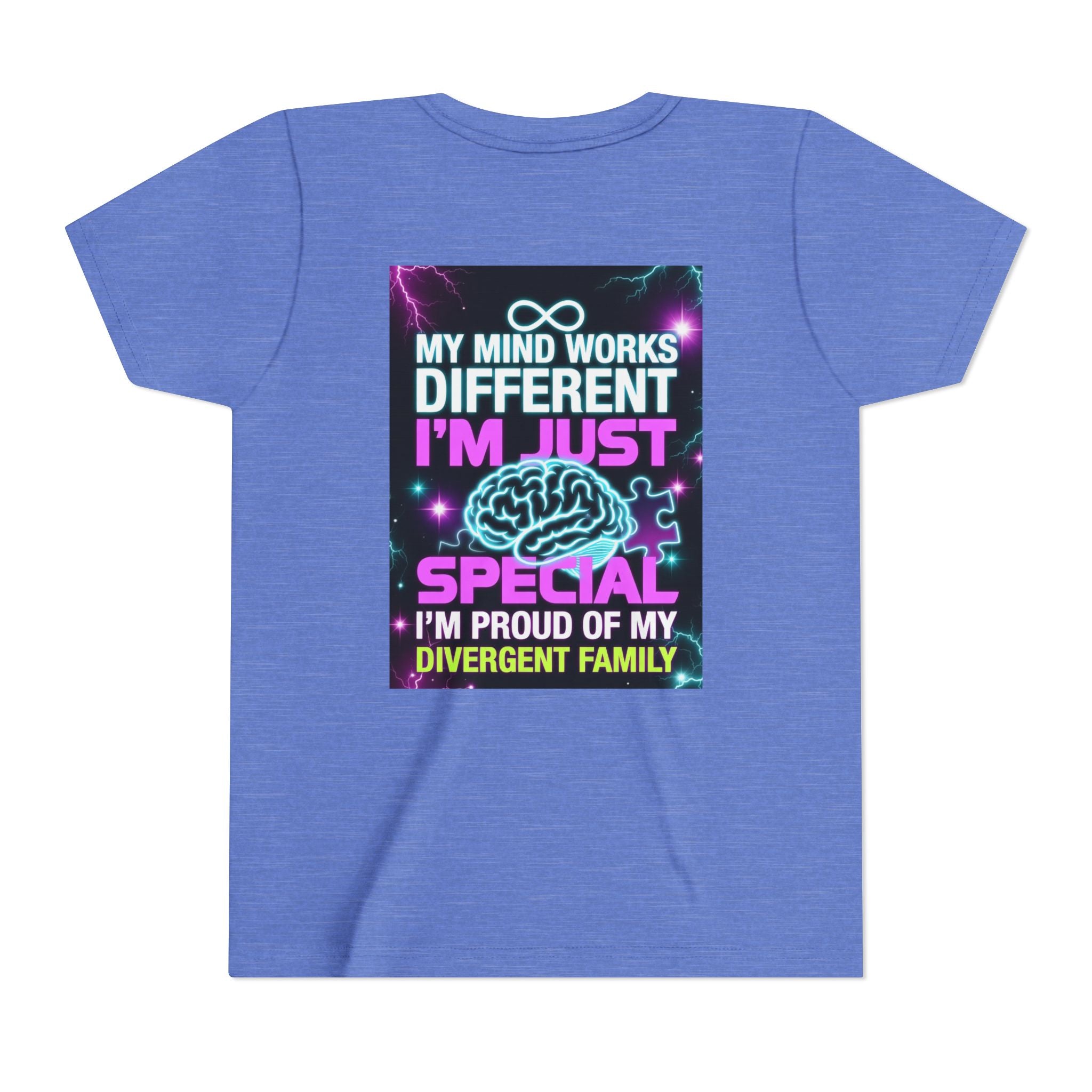 Youth Tee - "My Mind Works Different I'm Just Special" Divergent Family Pride