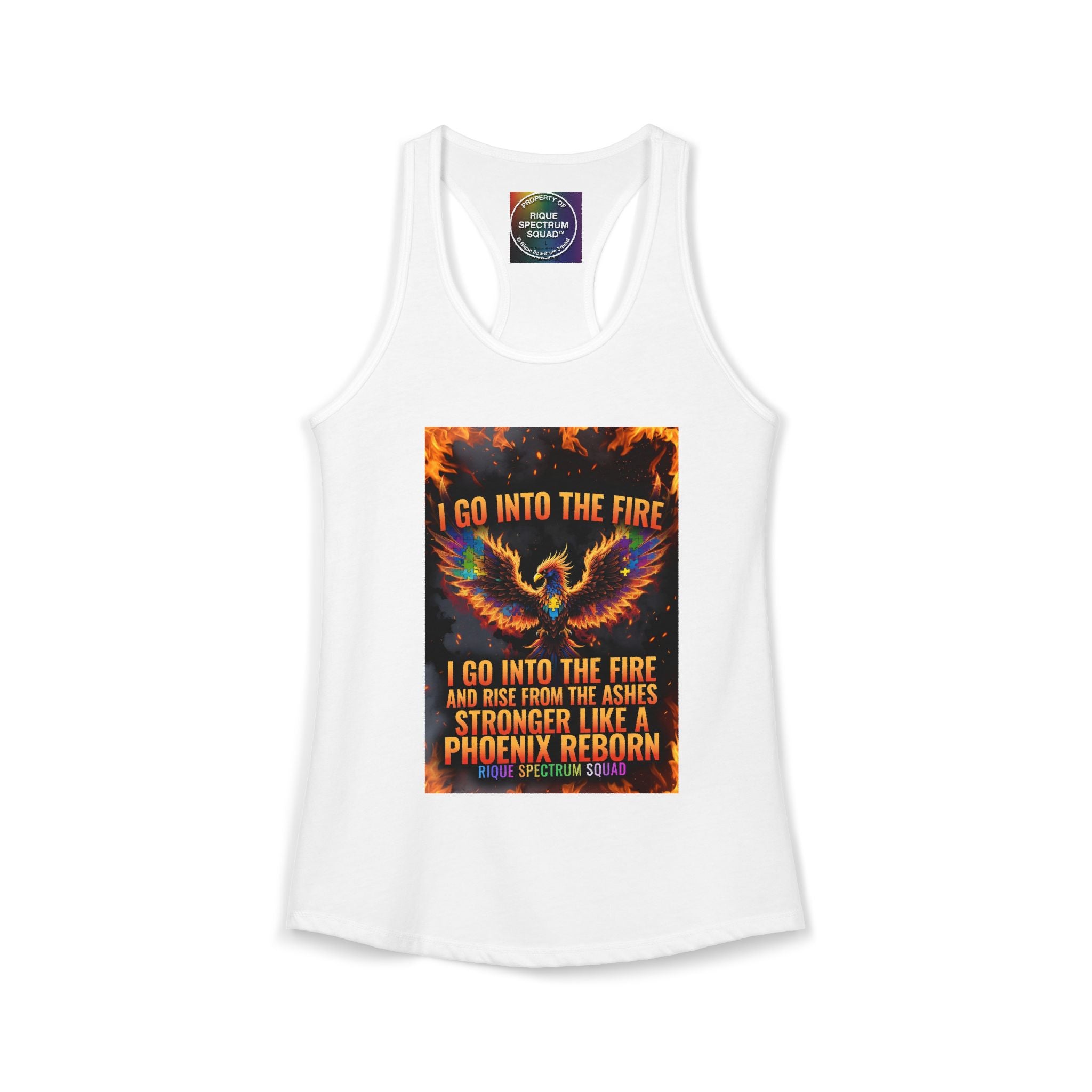 Spectrum Squad Women's Racerback Tank — Autism Pride Slim Fit Edition