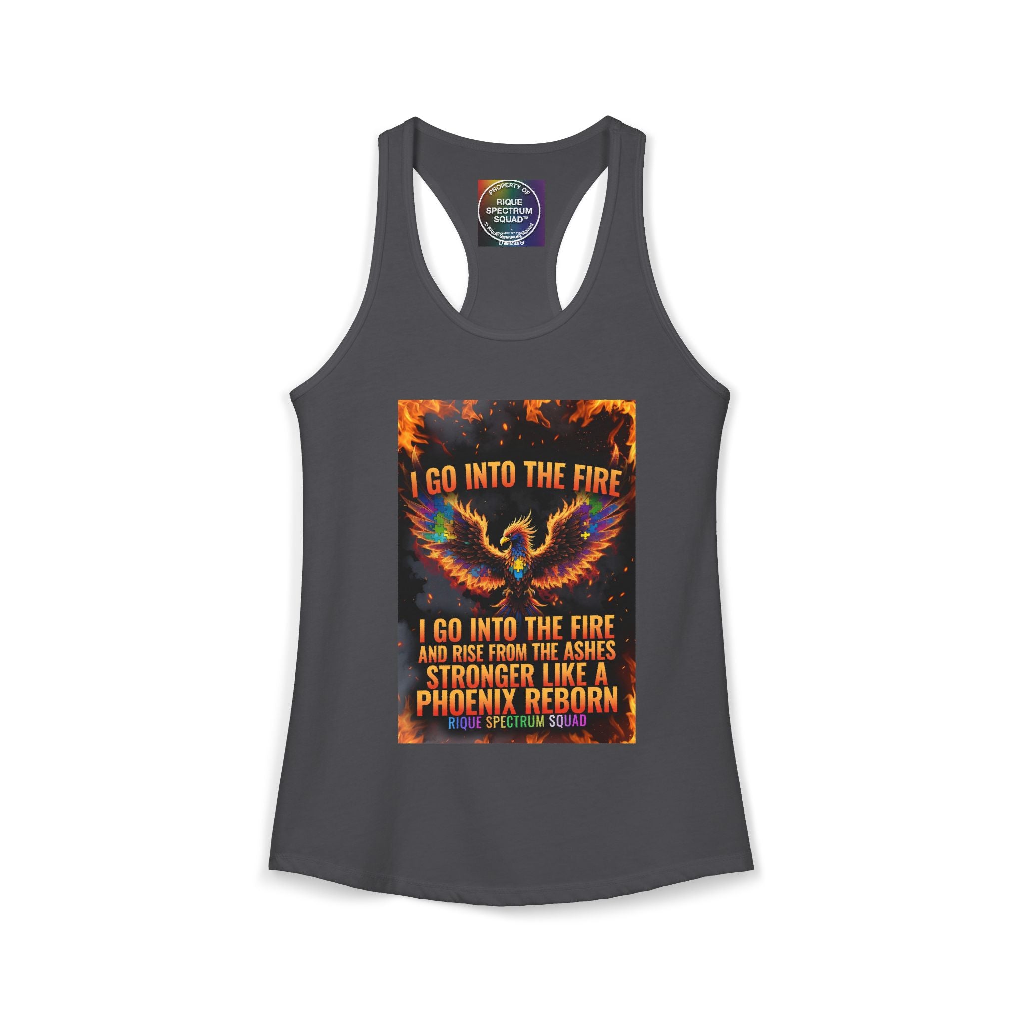 Spectrum Squad Women's Racerback Tank — Autism Pride Slim Fit Edition