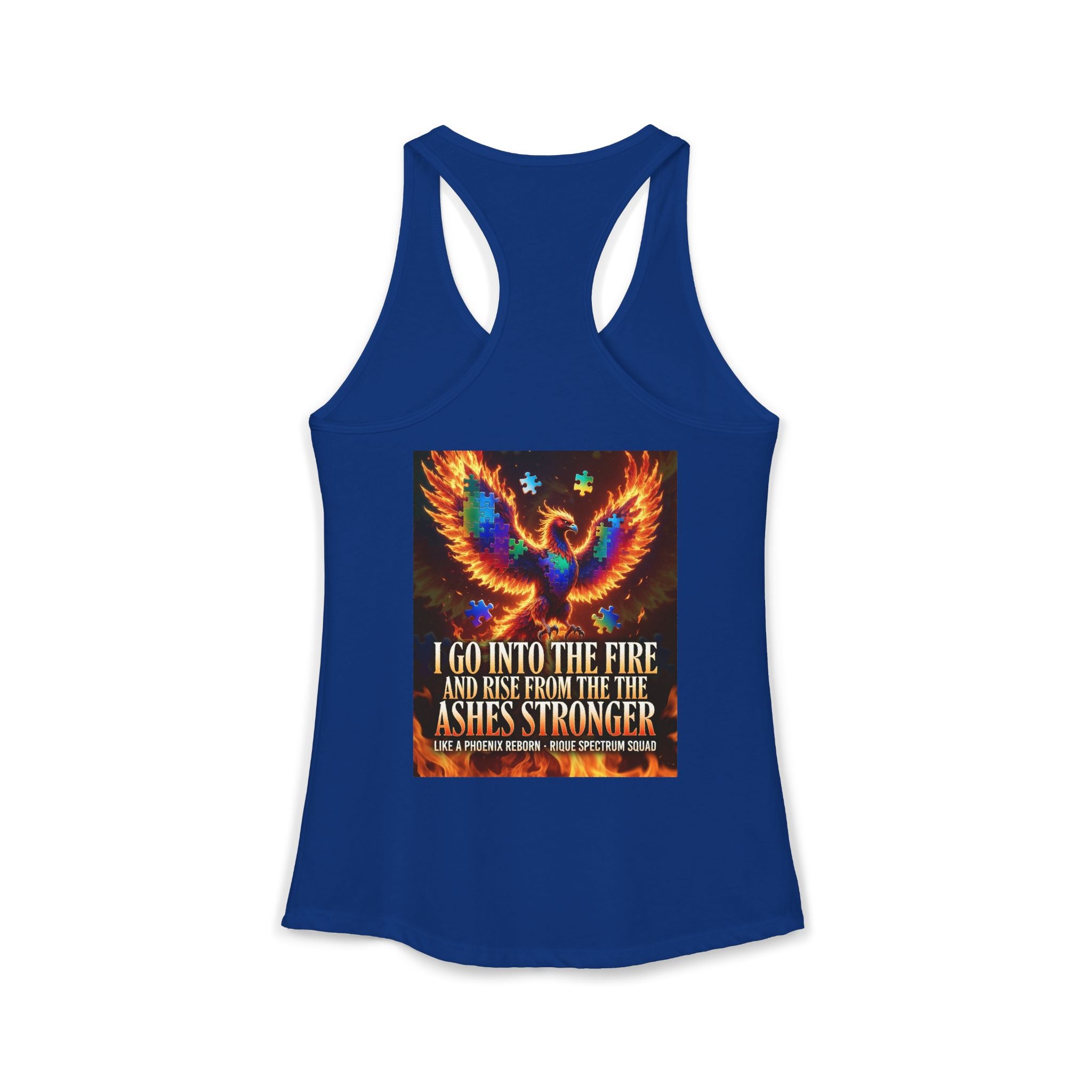 Spectrum Squad Women's Racerback Tank — Autism Pride Slim Fit Edition