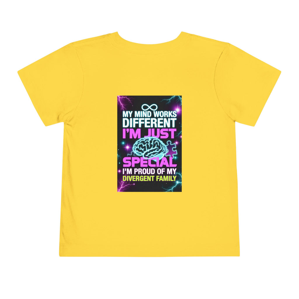 Toddler Tee — "My Mind Works Different, I’m Just Special" Autism Proud Kids Shirt