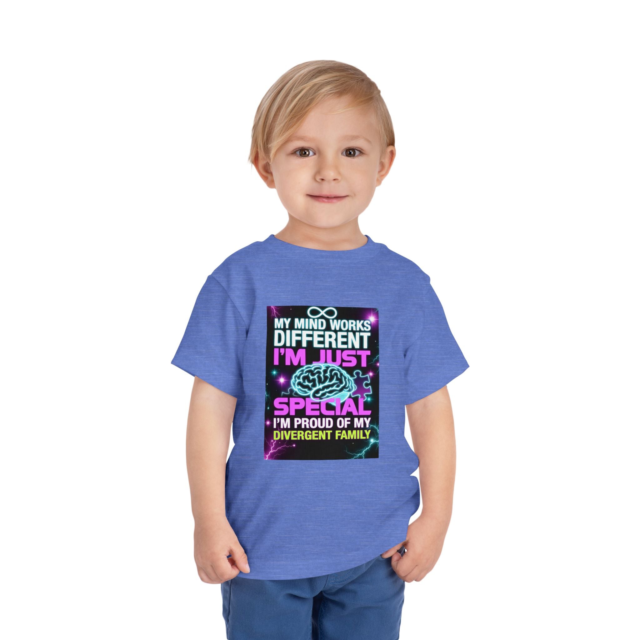 Toddler Tee — "My Mind Works Different I'm Just Special" Autism Pride Shirt