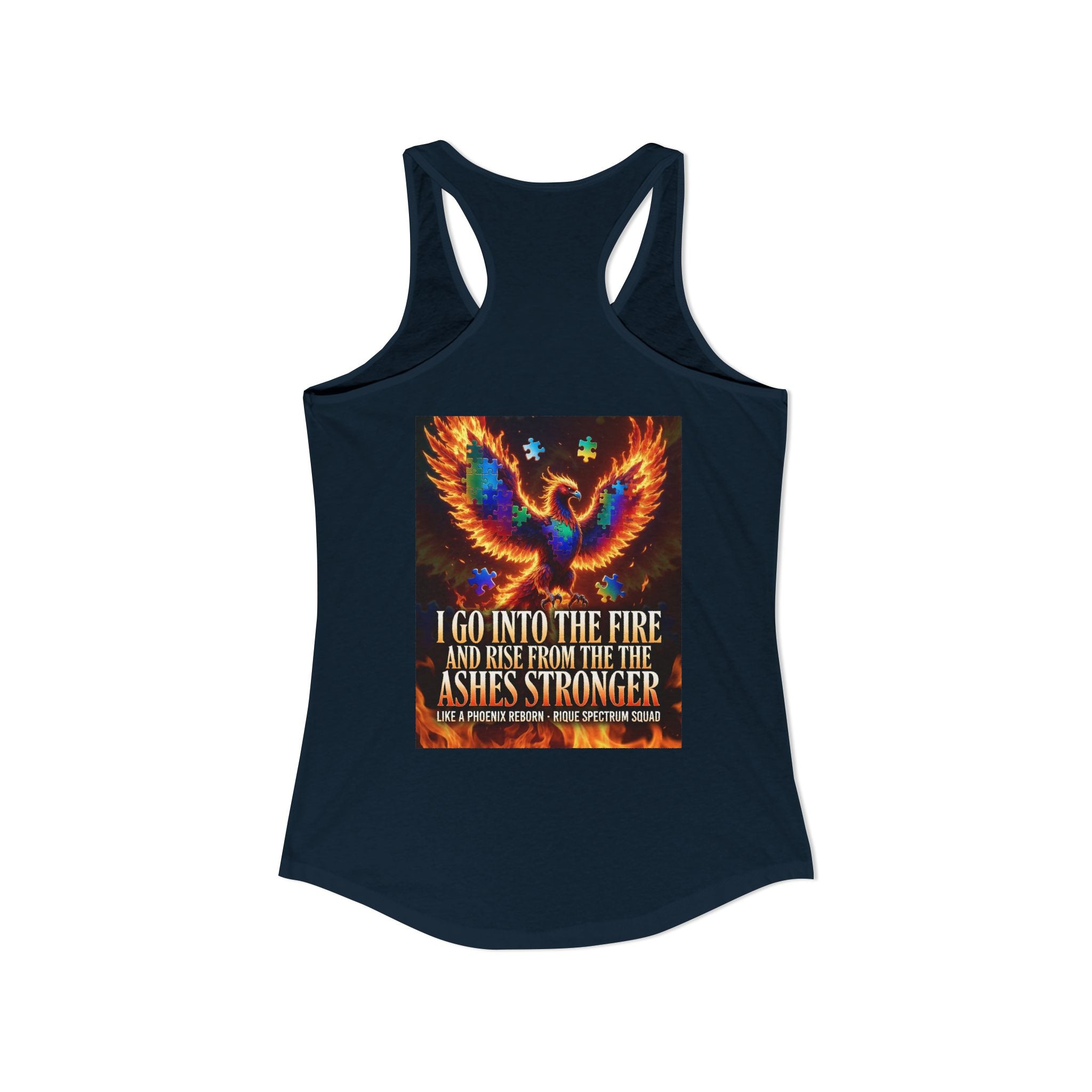 Spectrum Squad Women's Racerback Tank — Autism Pride Slim Fit Edition