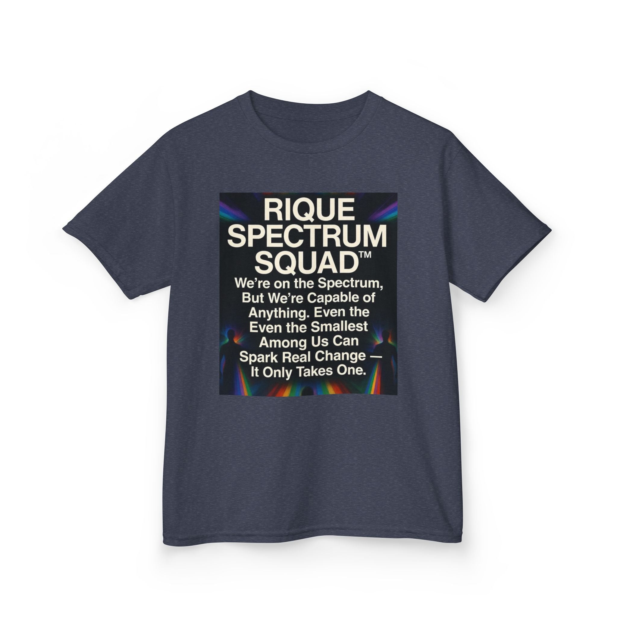 Kids Spectrum Squad Tee — "I Go Into The Fire" Phoenix Resilience Shirt