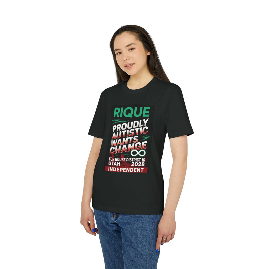 Proudly Autistic Campaign T-Shirt — Rique 2028 House District 16 Independent