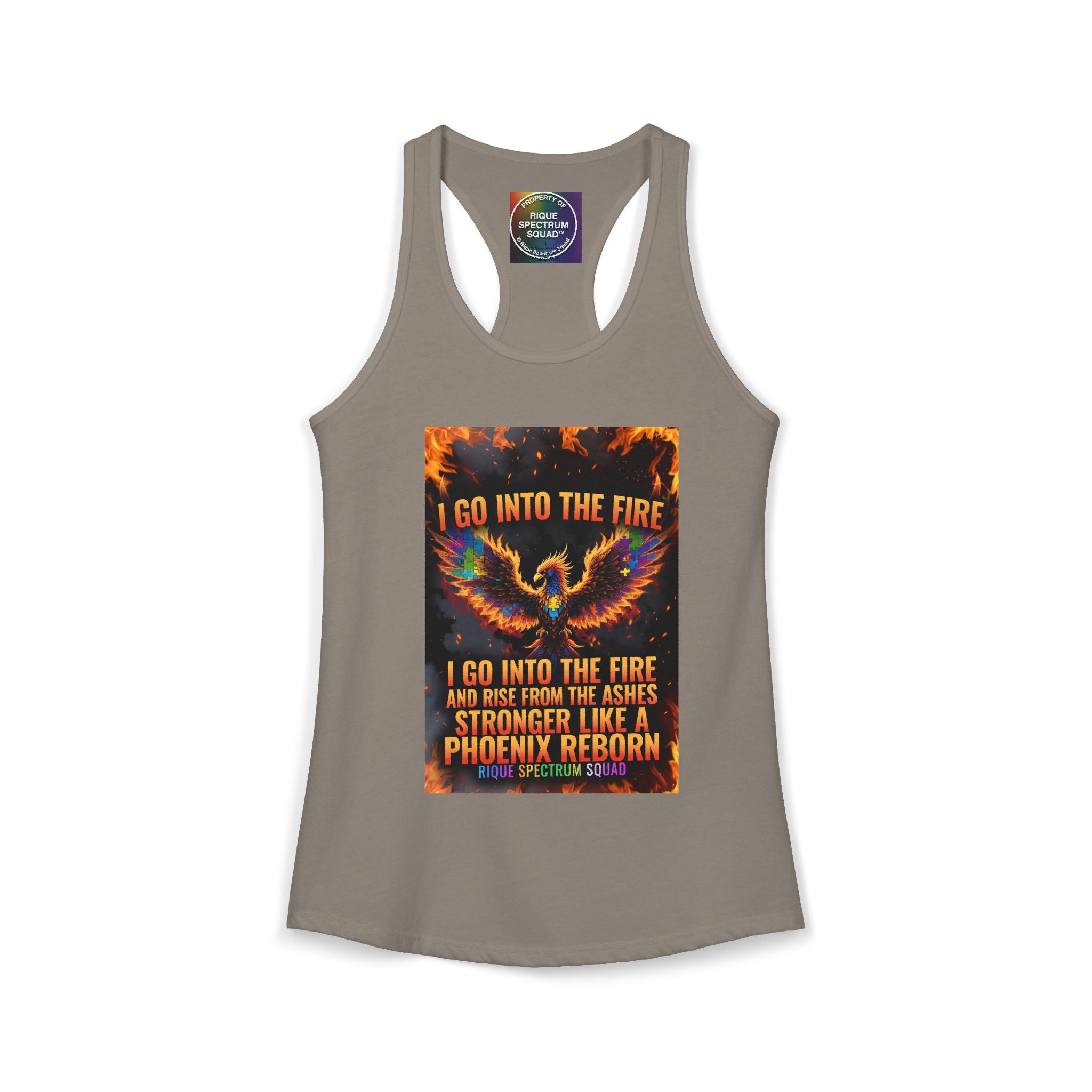 Spectrum Squad Women's Racerback Tank — Autism Pride Slim Fit Edition