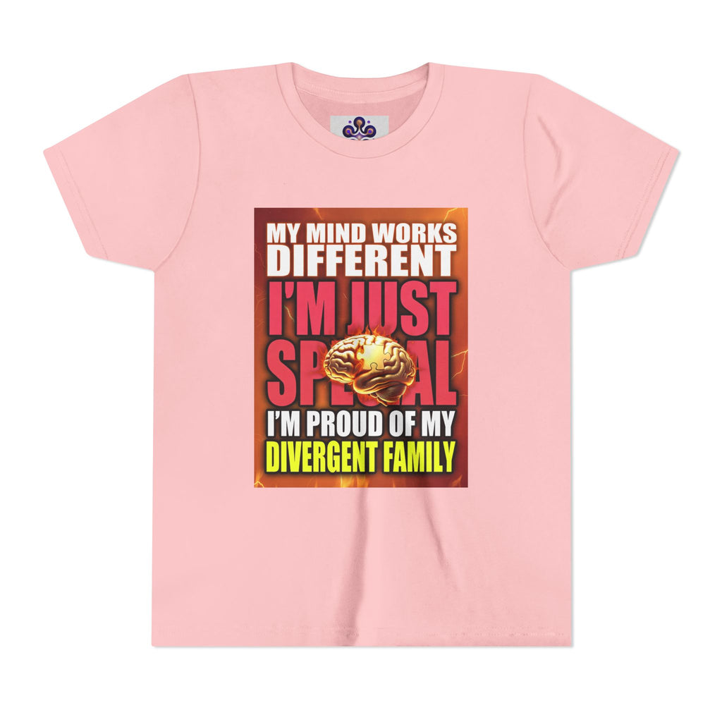 Youth Tee - "My Mind Works Different I'm Just Special" Divergent Family Pride
