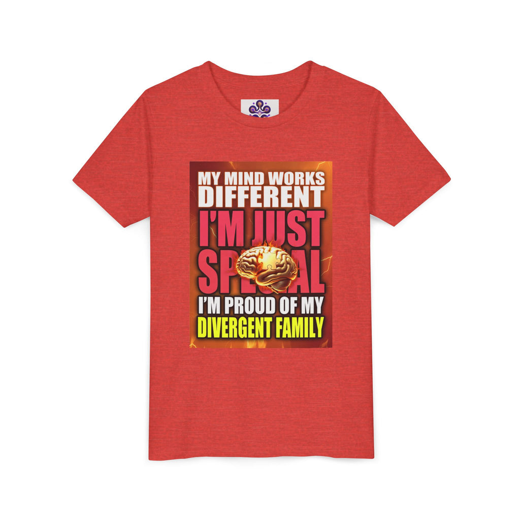 Youth Tee - "My Mind Works Different I'm Just Special" Divergent Family Pride