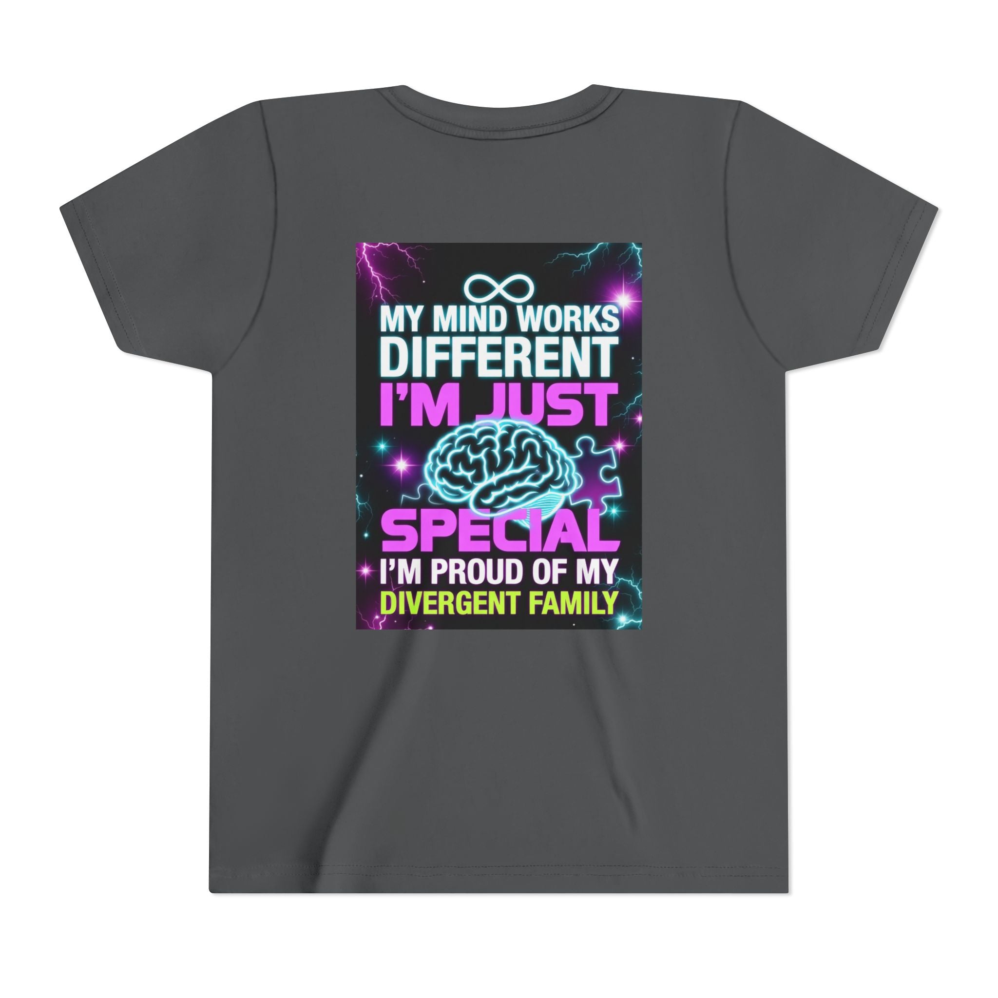 Youth Tee - "My Mind Works Different I'm Just Special" Divergent Family Pride