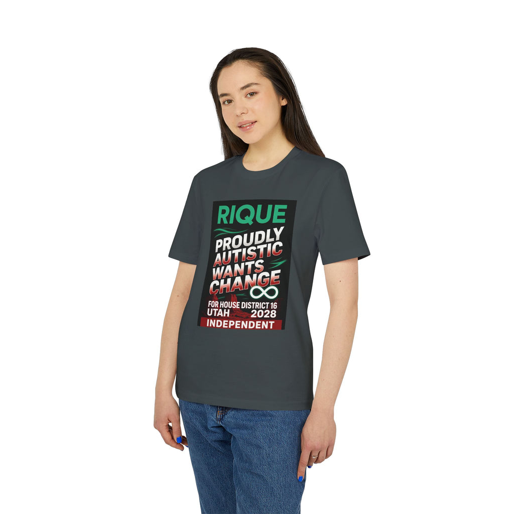 Proudly Autistic Campaign T-Shirt — Rique 2028 House District 16 Independent