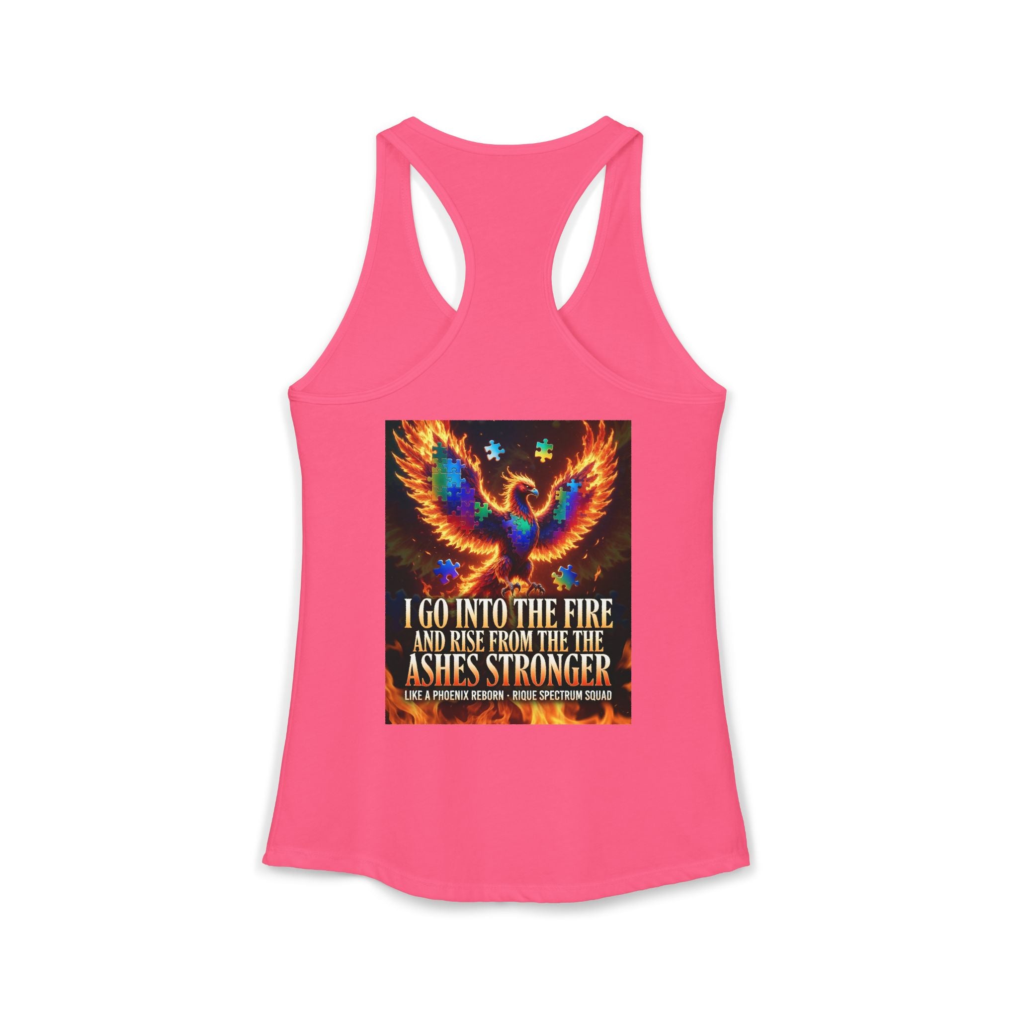 Spectrum Squad Women's Racerback Tank — Autism Pride Slim Fit Edition