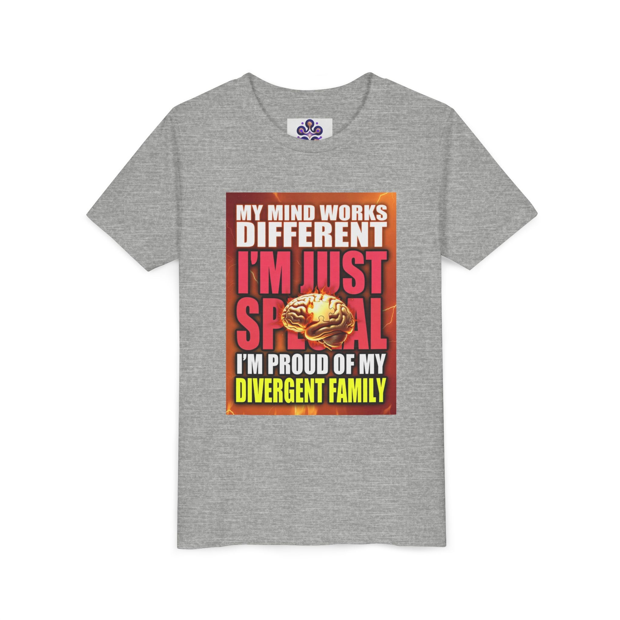 Youth Tee - "My Mind Works Different I'm Just Special" Divergent Family Pride