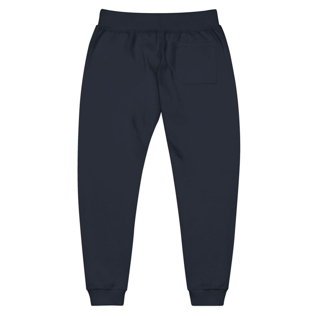 Embroidered Colorblock QR Joggers — Casual Fleece Sweatpants