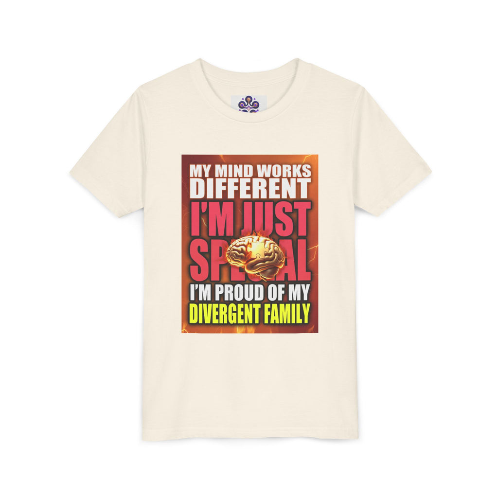 Youth Tee - "My Mind Works Different I'm Just Special" Divergent Family Pride