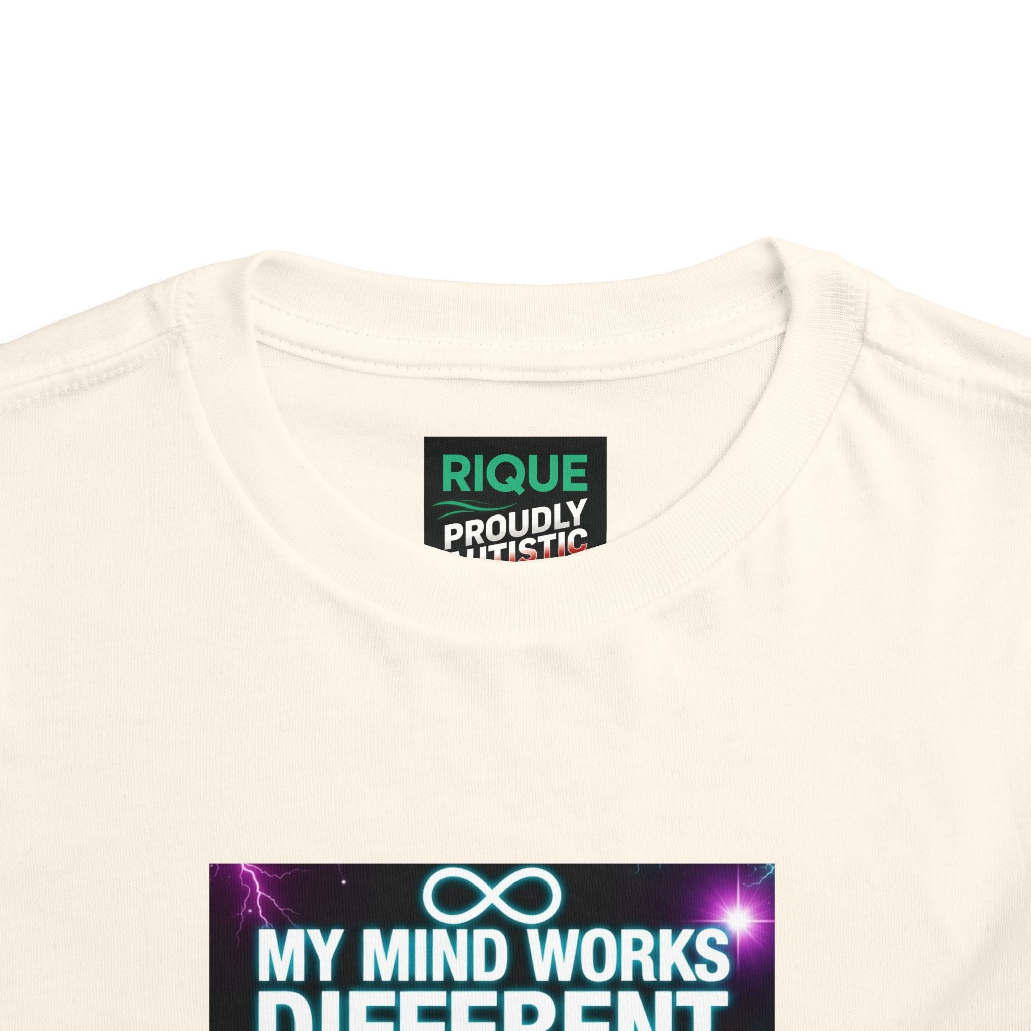Toddler Tee — "My Mind Works Different I'm Just Special" Autism Pride Shirt