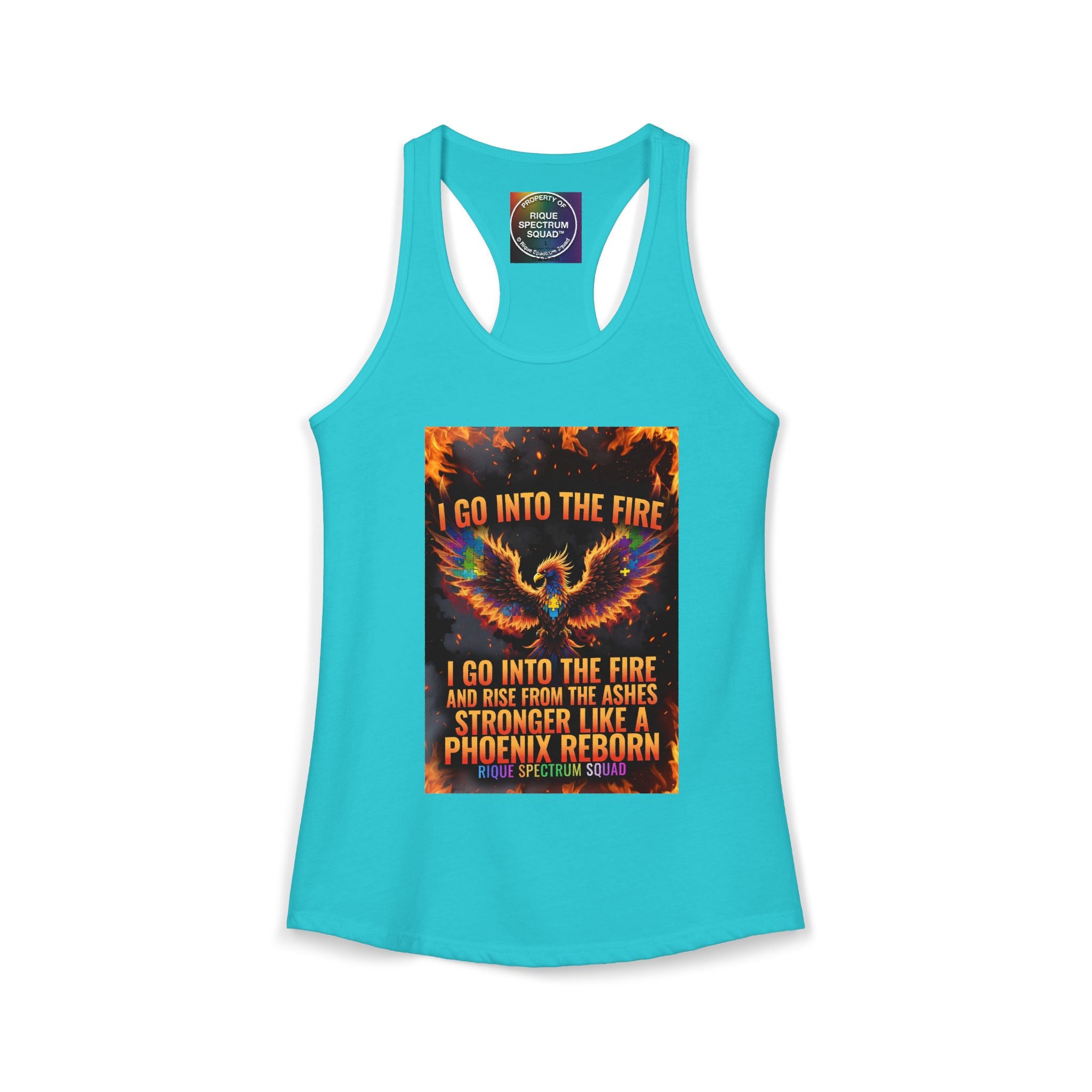 Spectrum Squad Women's Racerback Tank — Autism Pride Slim Fit Edition