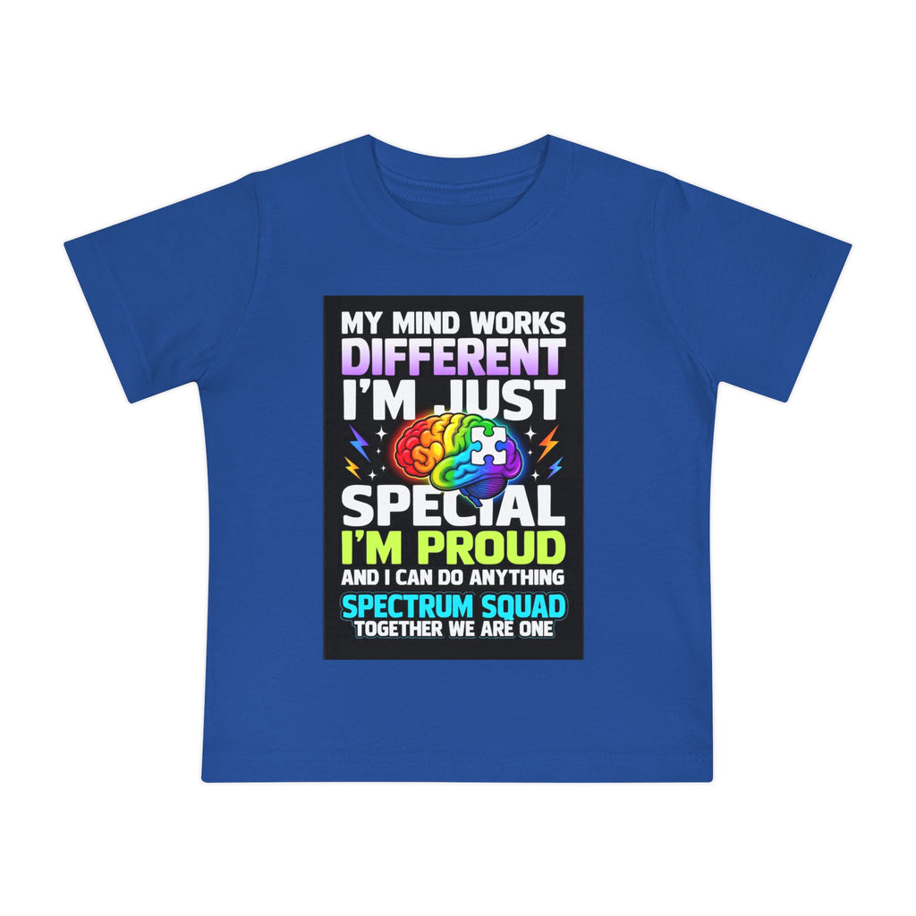 Autism Pride Baby Tee - "My Mind Works Different" Spectrum Squad Short Sleeve