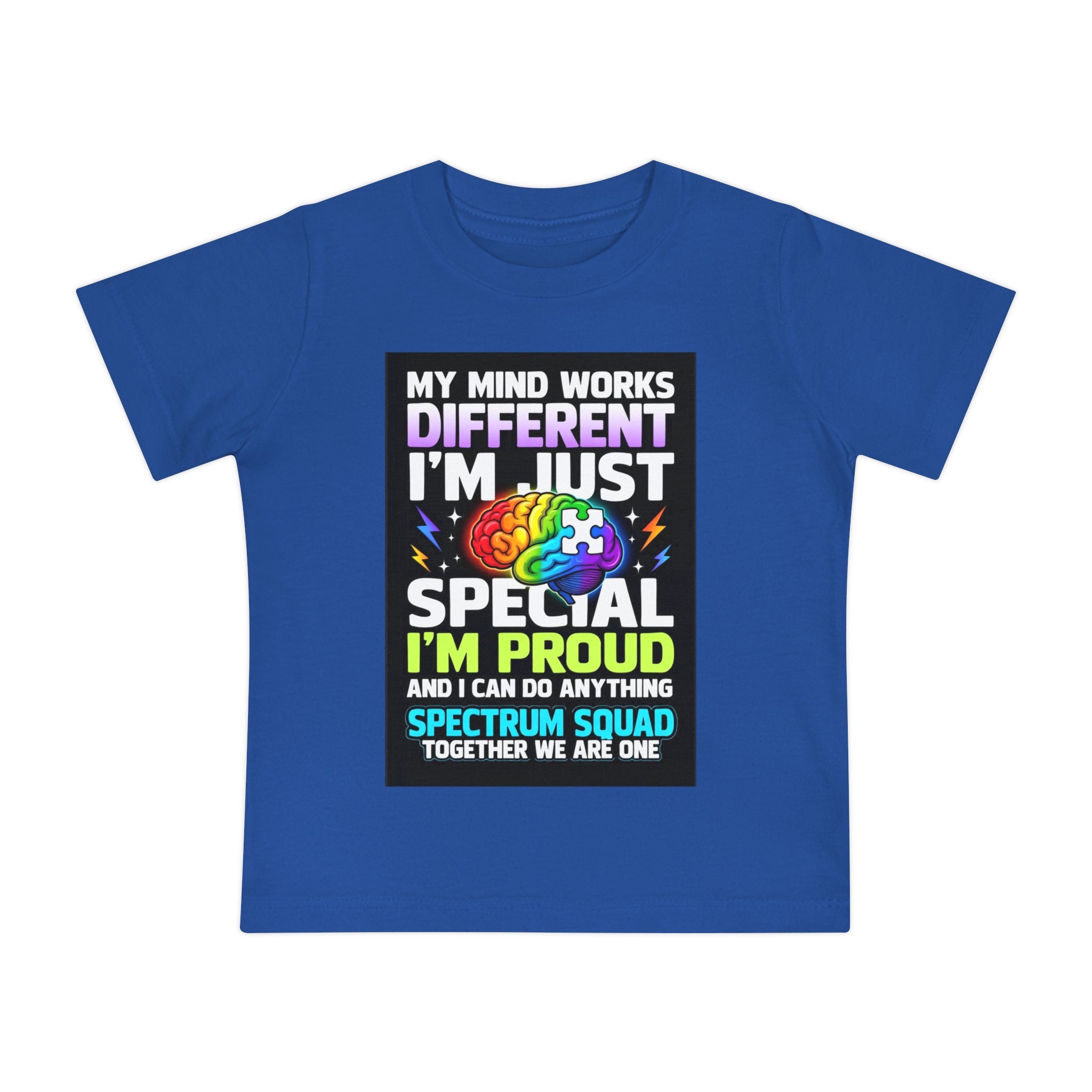 Autism Pride Baby Tee - "My Mind Works Different" Spectrum Squad Short Sleeve